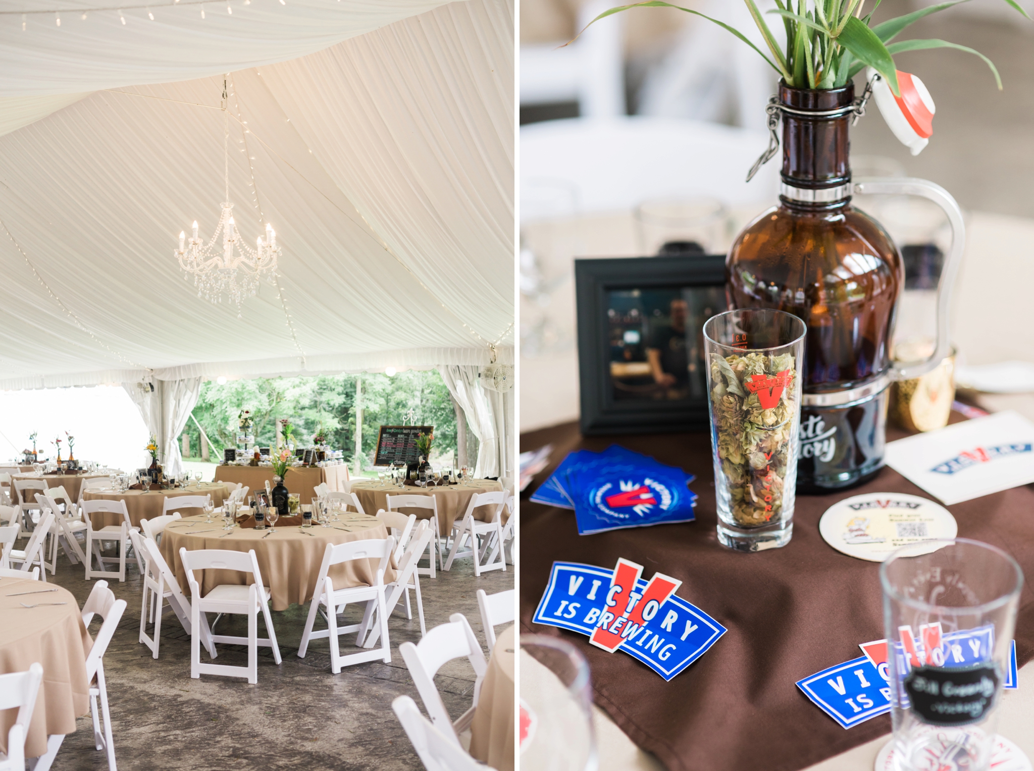 Emily Grace Photography, Lancaster PA Wedding Photographer, Moonstone Manor, Beer Garden Theme Wedding