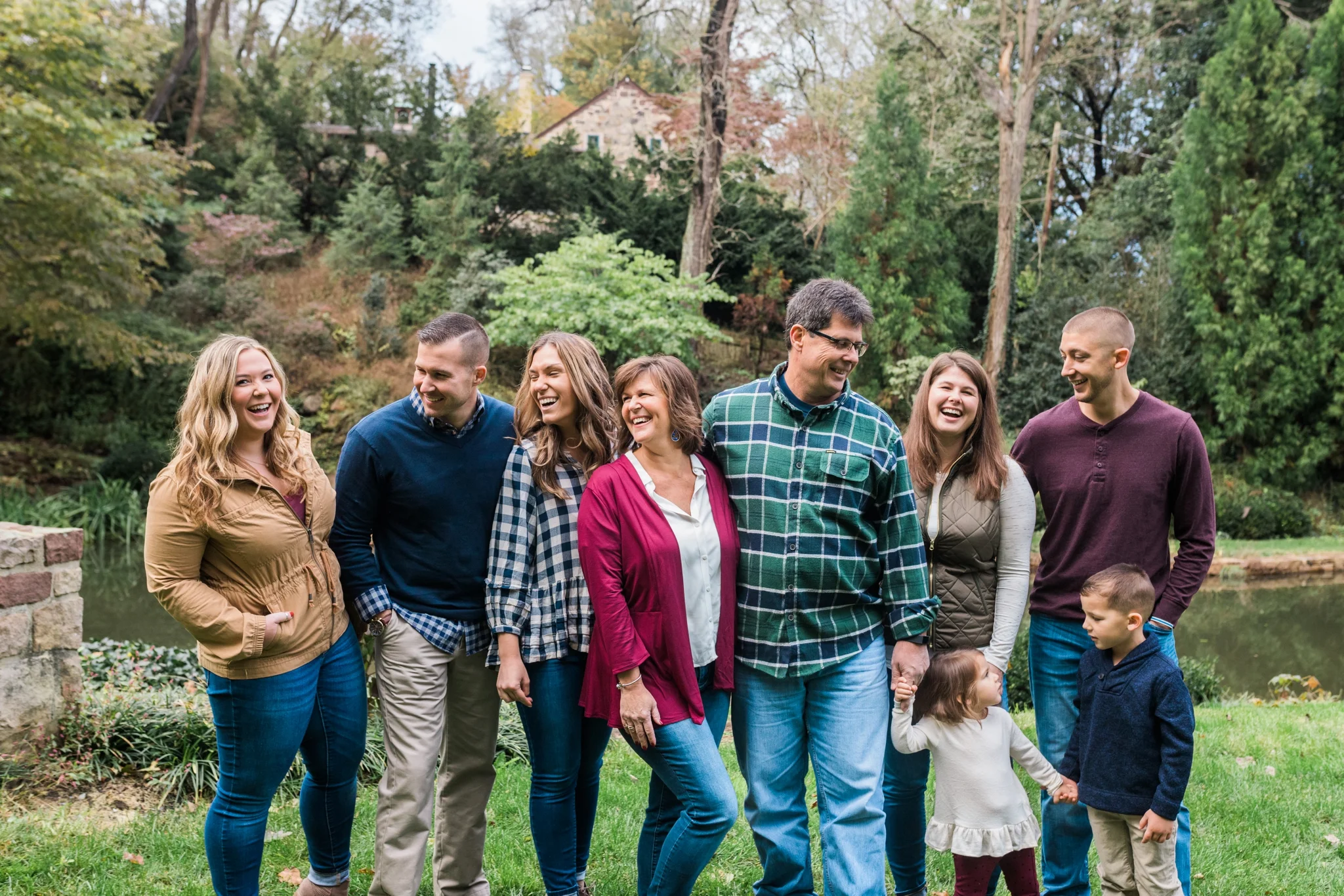 Emily Grace Photography, Lancaster PA Lifestyle Photographer, Fall Extended Family Portraits, Grandparents and grandchildren photos