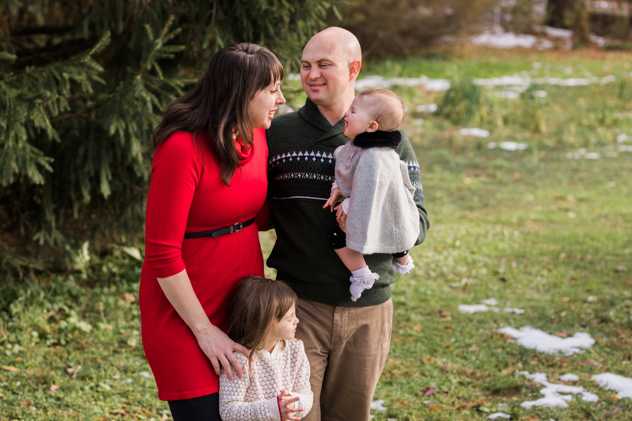 Emily Grace Photography, Elizabethtown PA Family Portrait Photographer, Elizabethtown Borough Park, Winter Family Photos