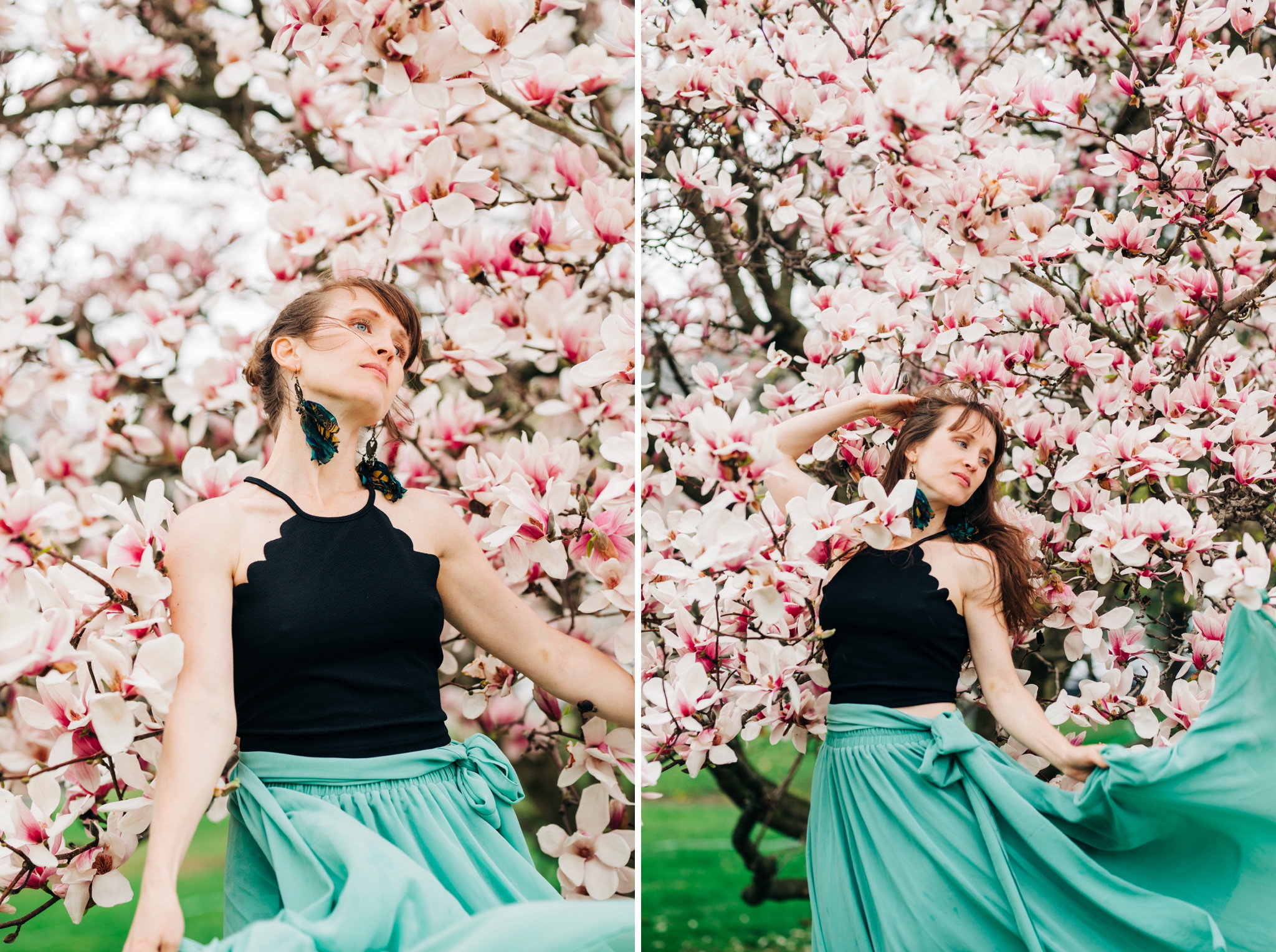 Emily Grace Photography, Lancaster PA Wedding Photographer for Adventurous Couples, Lancaster County Central Park Portrait Session, Magnolia Tree Photo Shoot