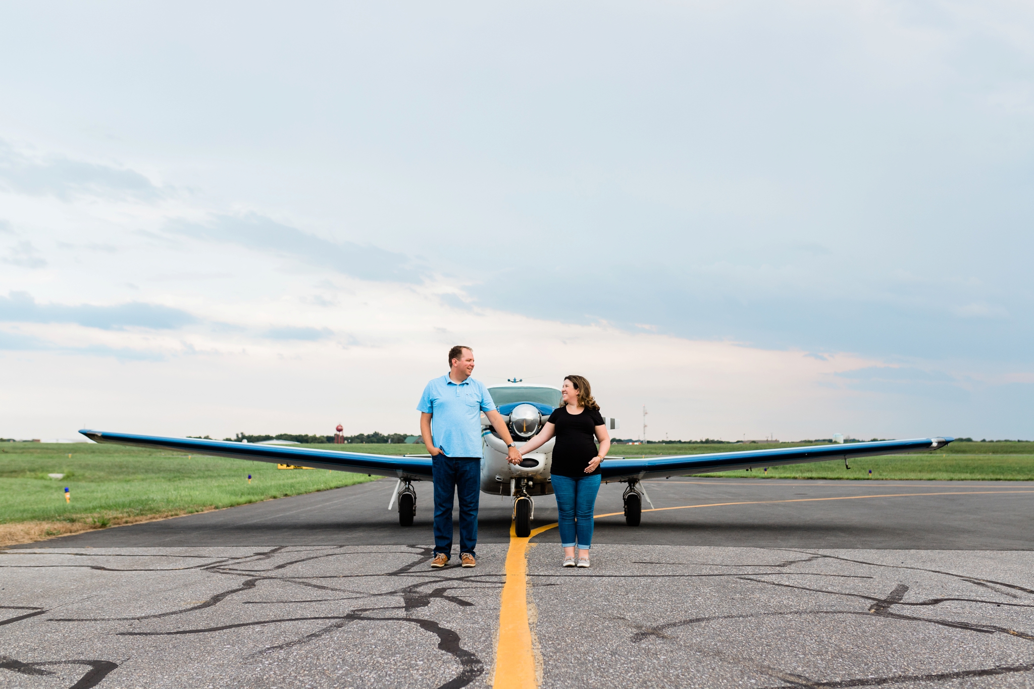 Emily Grace Photography, Lancaster PA Maternity Photographer, Lancaster Airport Maternity Photos, Lititz PA Maternity Photos, Airplane Maternity Photos