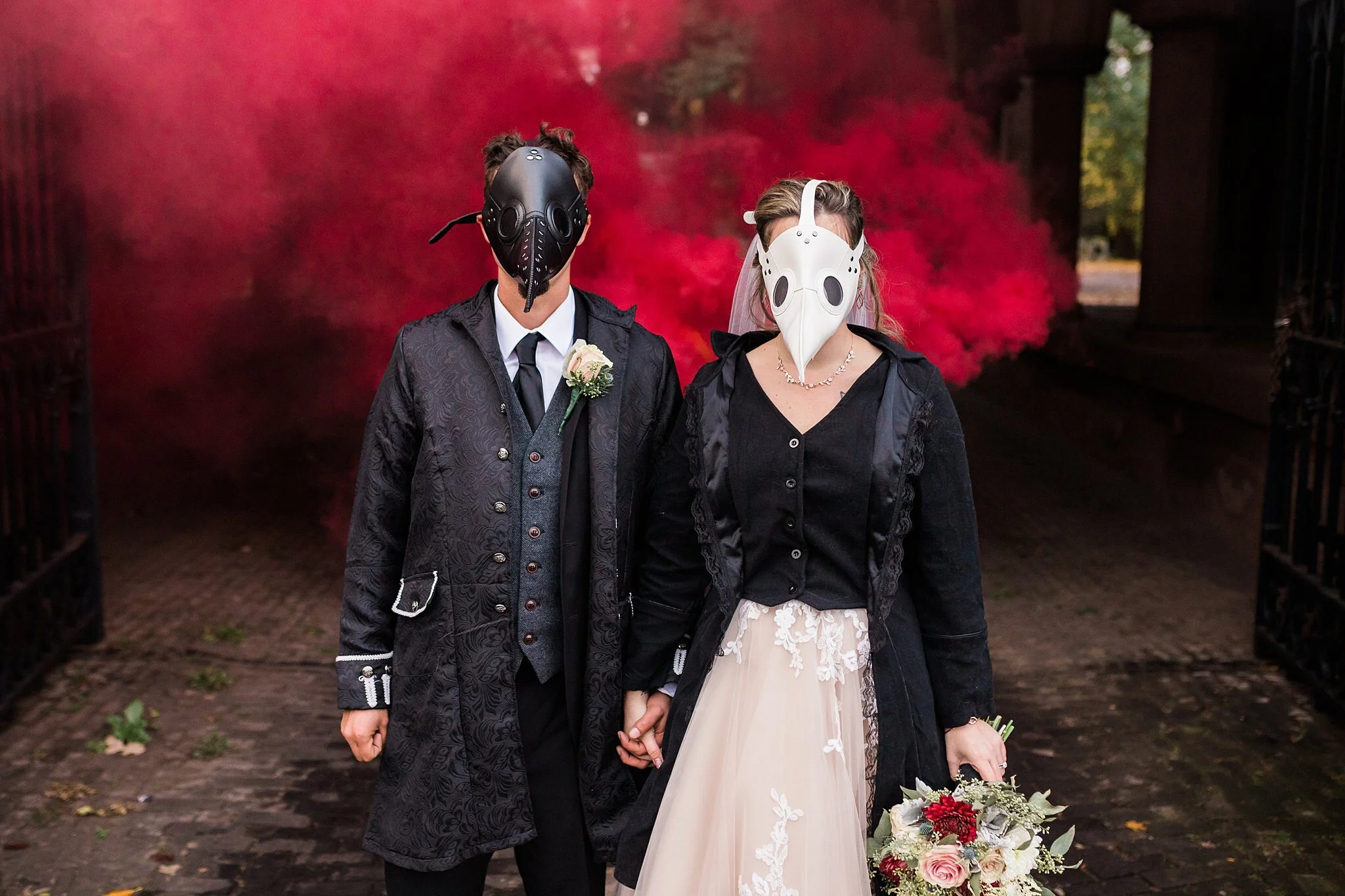 Tate + Kilian | The Gables at Stirling Guest Hotel Halloween Wedding | Reading, PA