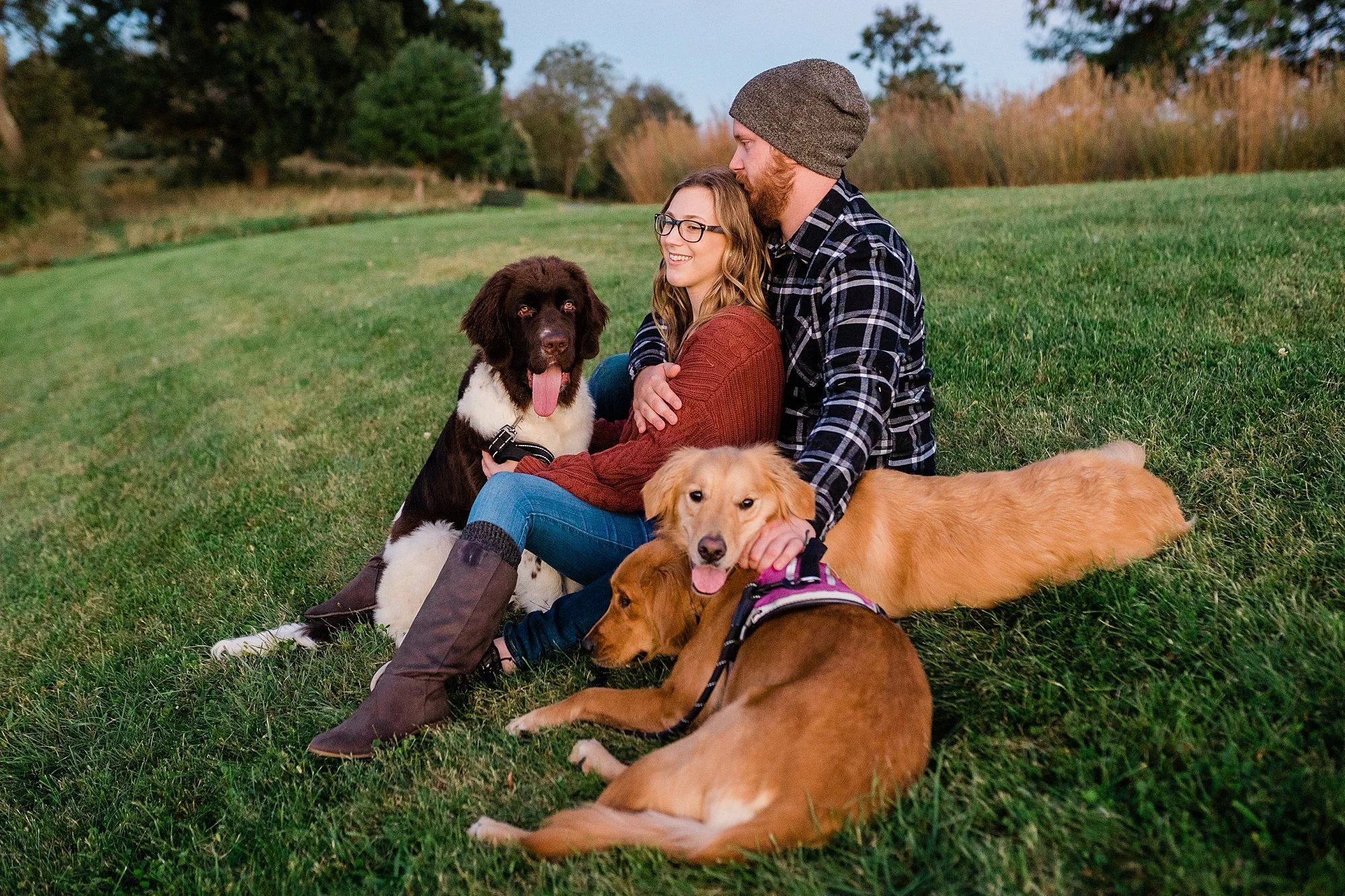 Riane + Casey | Trexler Nature Preserve Engagement Photos with Dogs | Schnecksville, PA