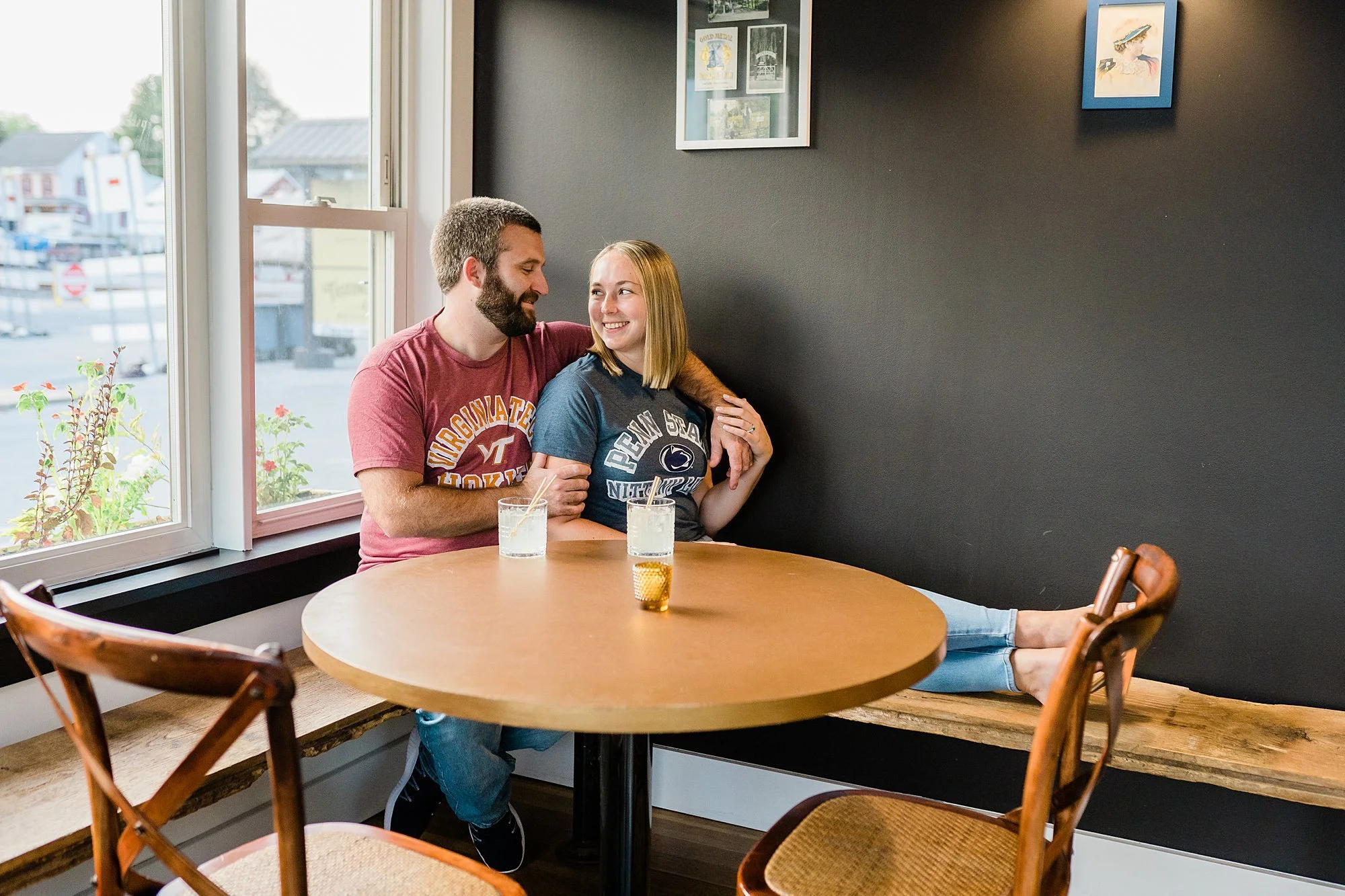 Kendra + Chris | Stoll and Wolfe Distillery and Lititz Spring Park Engagement Photos | Lititz, PA