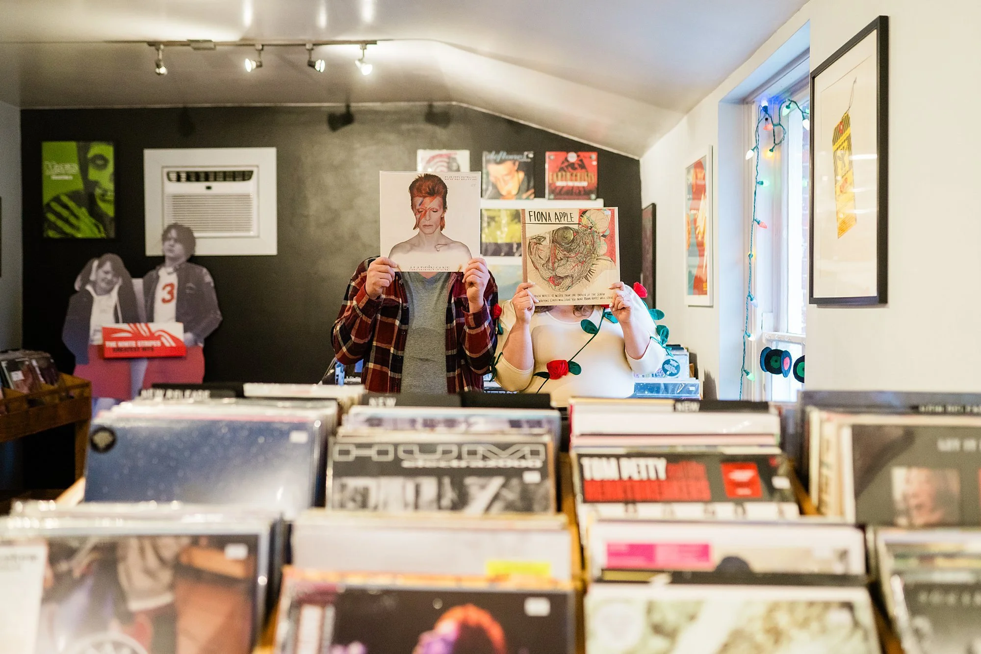 Kirsten + Mike | A Day in the Life Record Store Engagement Photos | Lancaster, PA