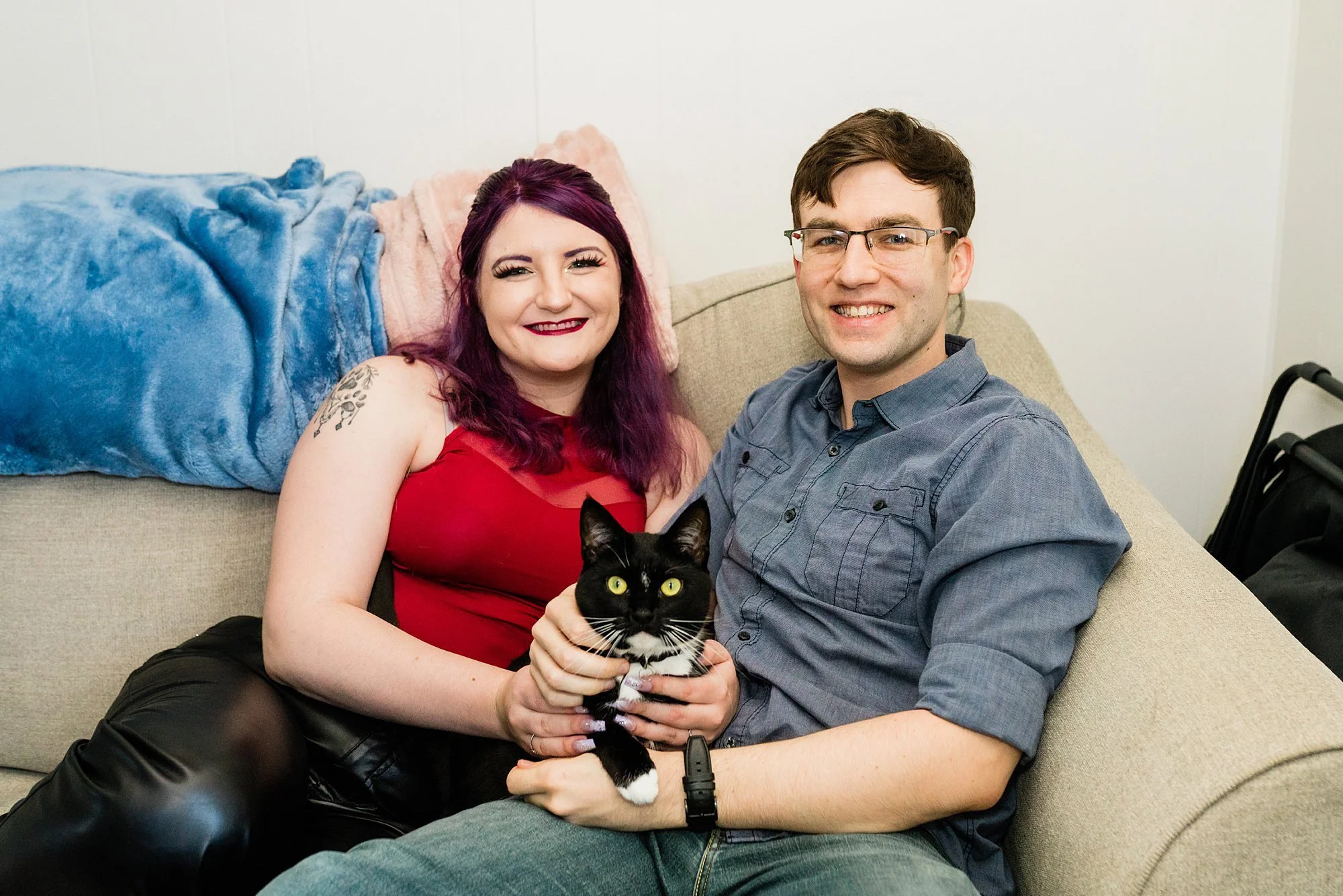 Sonya + Jeremy | In-Home Engagement Session with Cats | Masonic Village Engagement Photos | Elizabethtown, PA