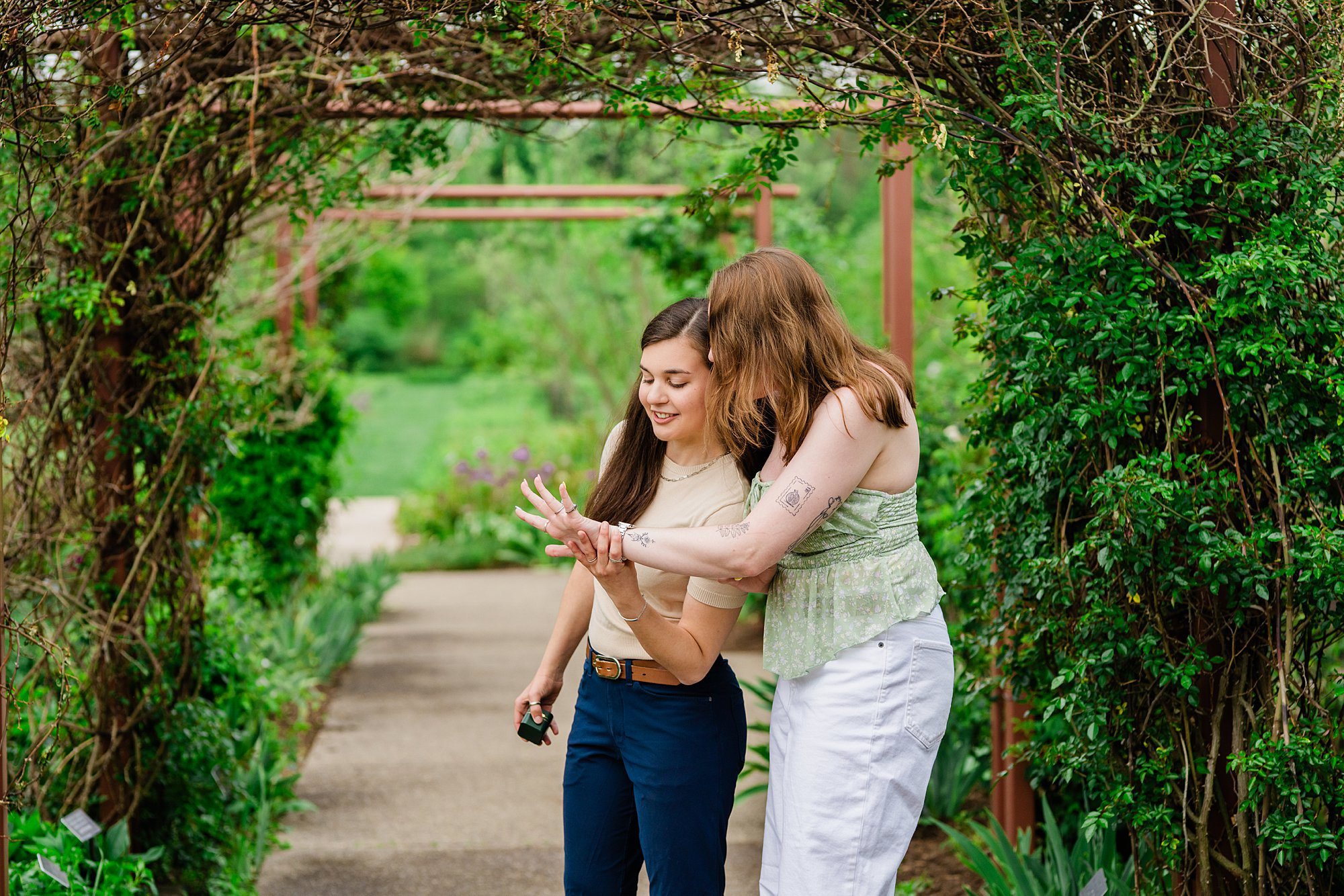 Emily Grace Photo, LGBTQ friendly wedding photographer State College, Lesbian surprise proposal, LGBTQ surprise proposal, Arboretum at Penn State Engagement Photos