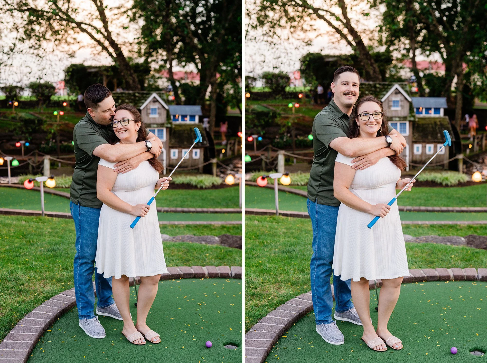 Emily Grace Photo, Mini Golf Engagement Photos, Adventure Sports Hershey, Adventure Sports Hershey Engagement Photos, Hershey PA Engagement Photos