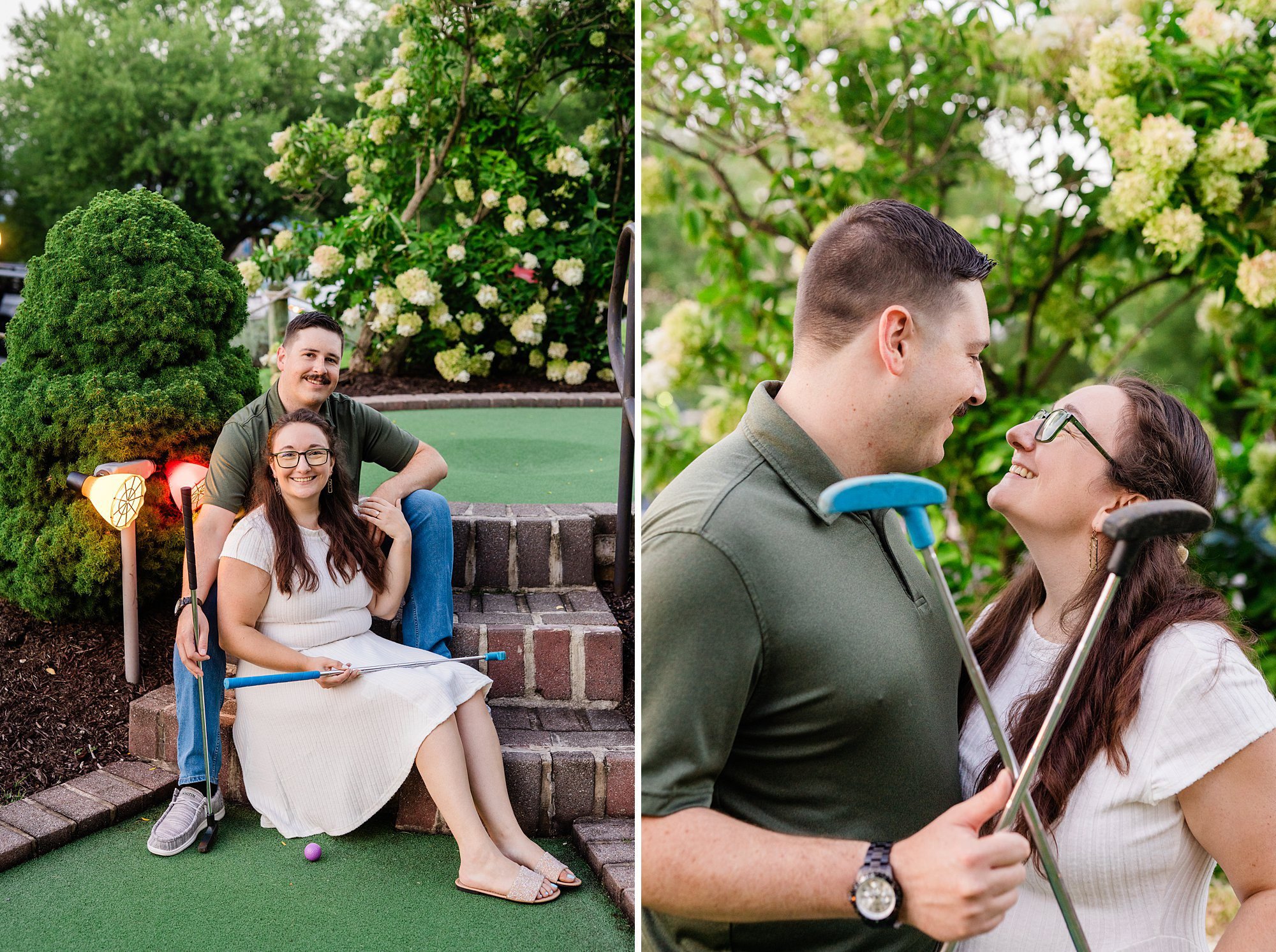 Emily Grace Photo, Mini Golf Engagement Photos, Adventure Sports Hershey, Adventure Sports Hershey Engagement Photos, Hershey PA Engagement Photos