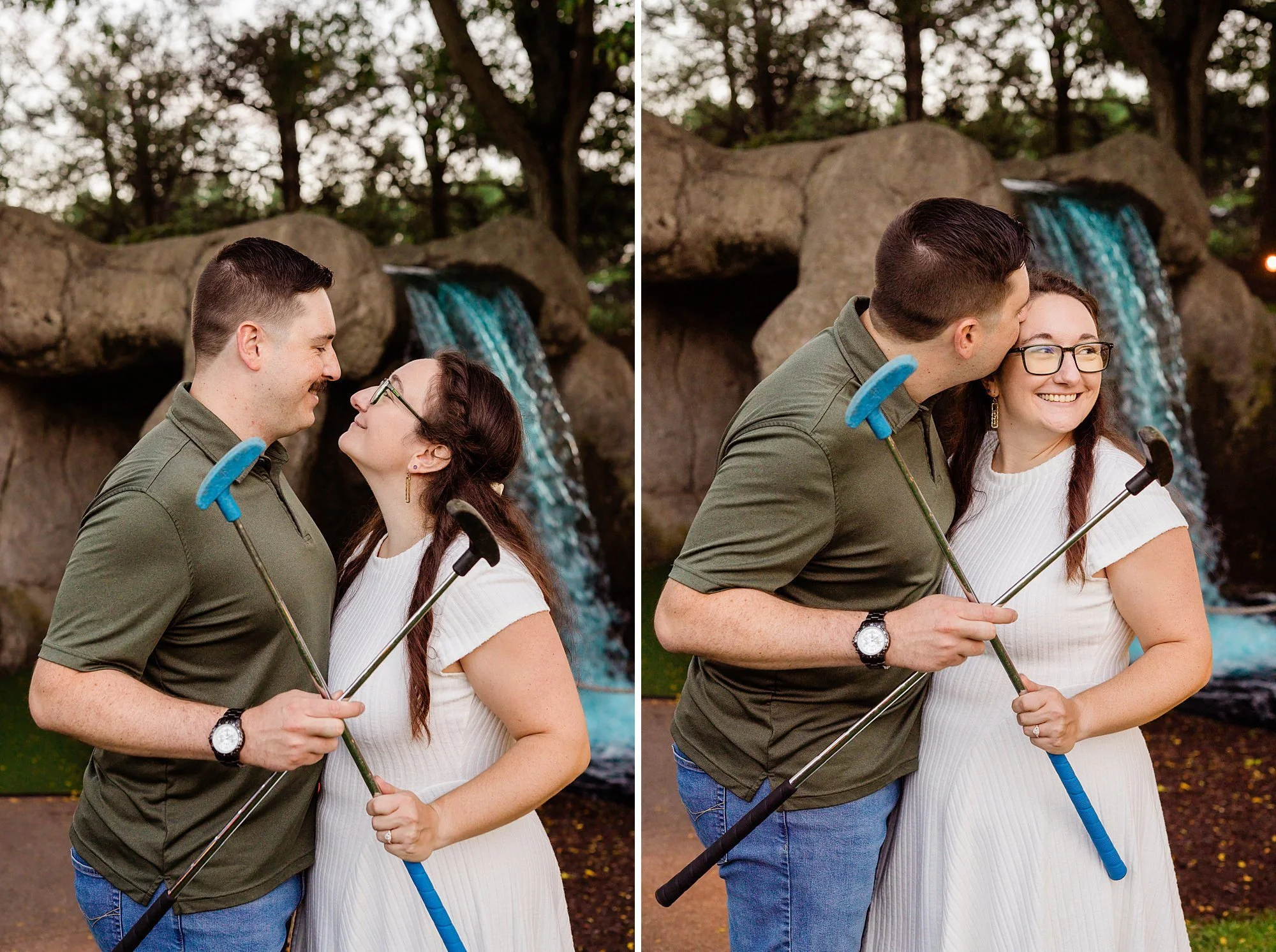 Emily Grace Photo, Mini Golf Engagement Photos, Adventure Sports Hershey, Adventure Sports Hershey Engagement Photos, Hershey PA Engagement Photos