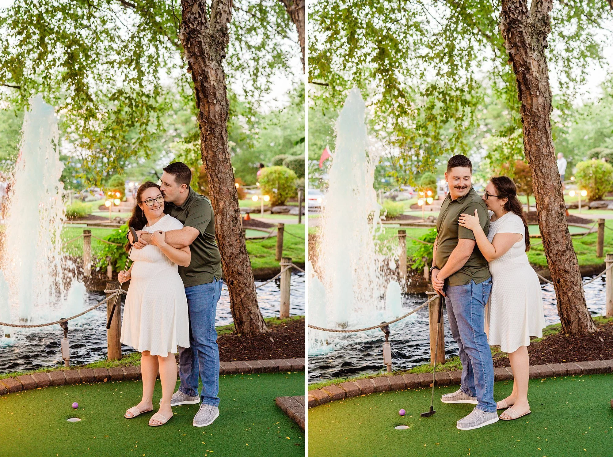 Emily Grace Photo, Mini Golf Engagement Photos, Adventure Sports Hershey, Adventure Sports Hershey Engagement Photos, Hershey PA Engagement Photos