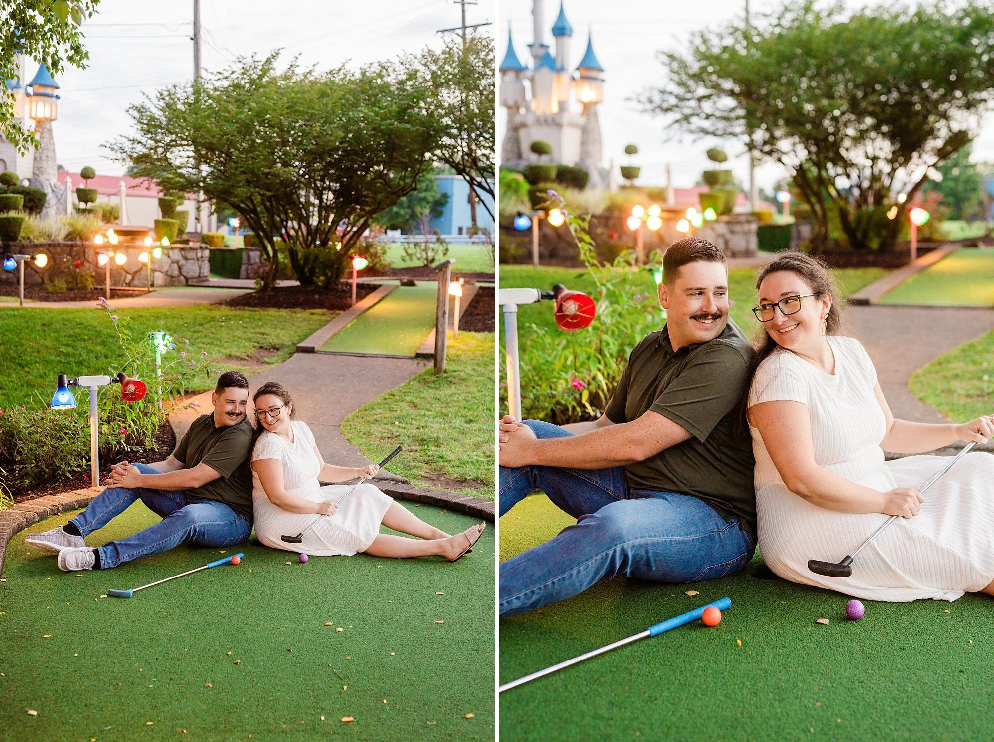 Emily Grace Photo, Mini Golf Engagement Photos, Adventure Sports Hershey, Adventure Sports Hershey Engagement Photos, Hershey PA Engagement Photos