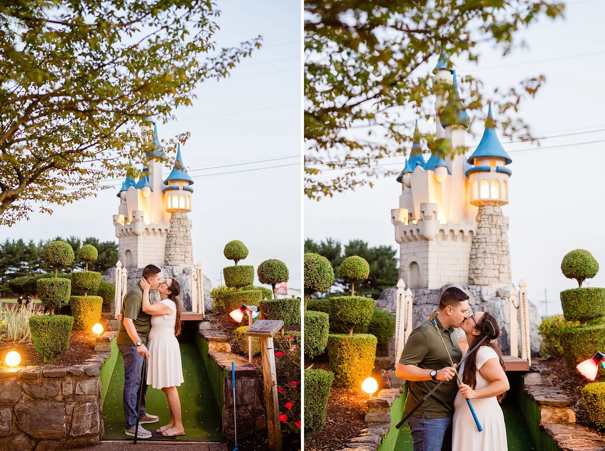 Emily Grace Photo, Mini Golf Engagement Photos, Adventure Sports Hershey, Adventure Sports Hershey Engagement Photos, Hershey PA Engagement Photos