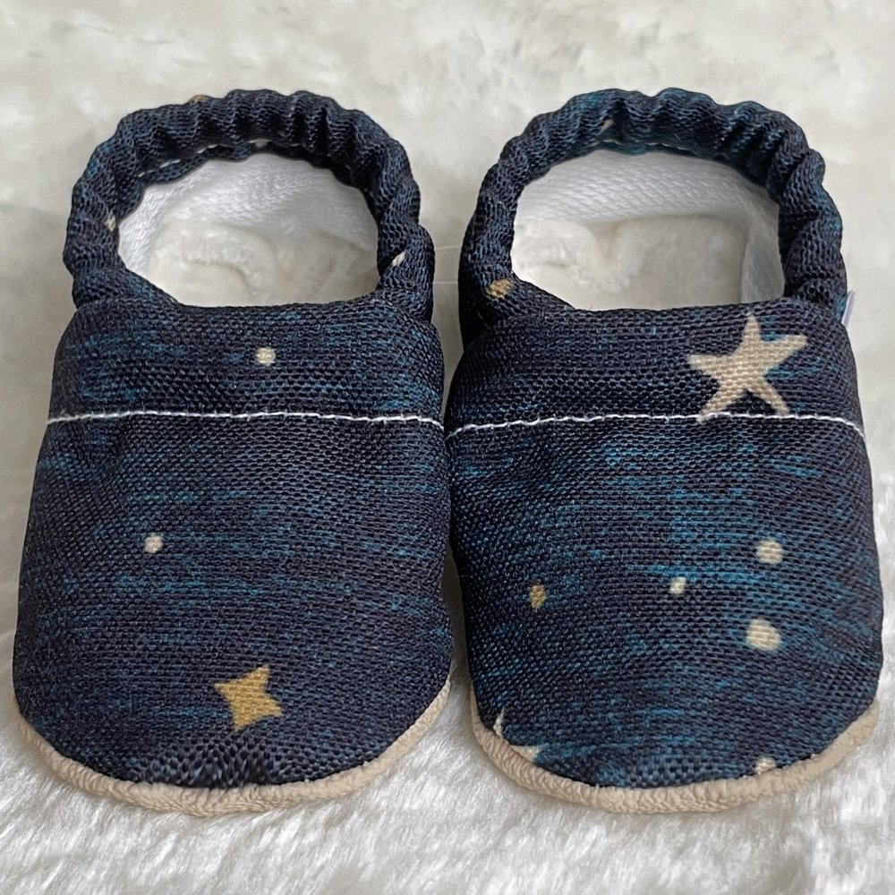 Clamfeet Organic Cotton Baby Booties With Gripper Soles
