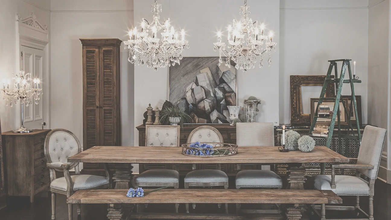 Solid Wood Table & Bench