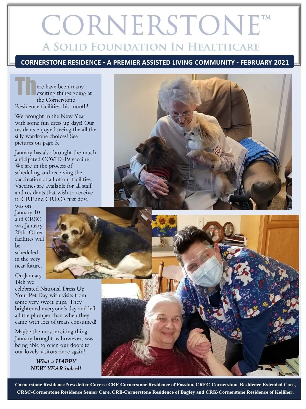 premier assisted living on Newsletters Cornerstone A Solid Foundation In Healthcare