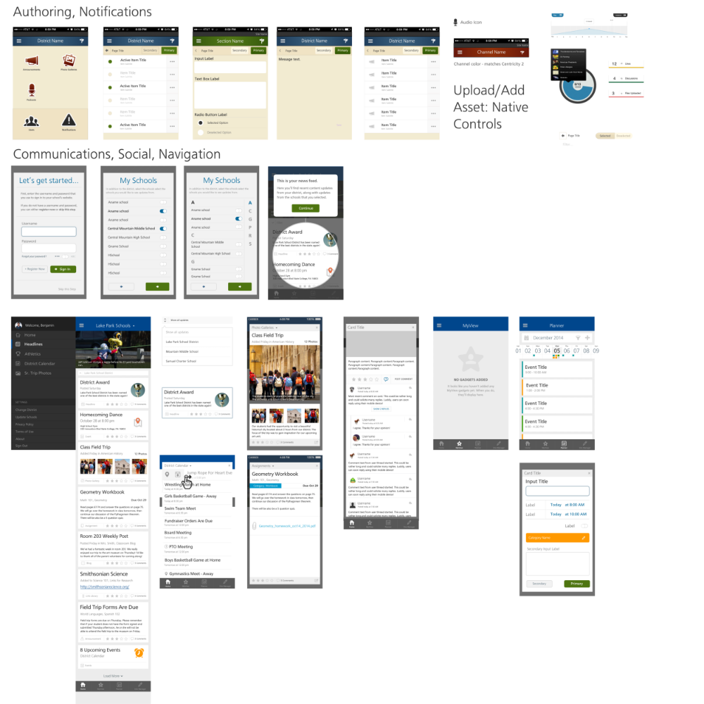 UI element audit. I wanted to make sure all current pieces were taken into consideration to start and then go from there building out what we could further need, plus combinations of these.