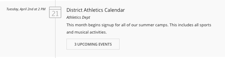 Calendar stream update