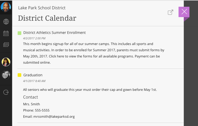 More detail into calendar event and other upcoming notifications in that calendar.