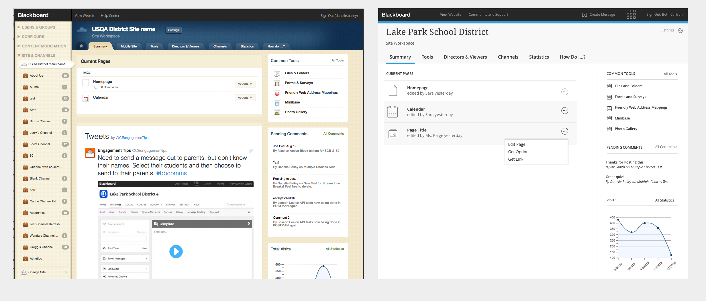 The difference in design language from our current admin system to the new reface we were working on. The revamping of our Design System was another project that I lead. More to come on that soon!