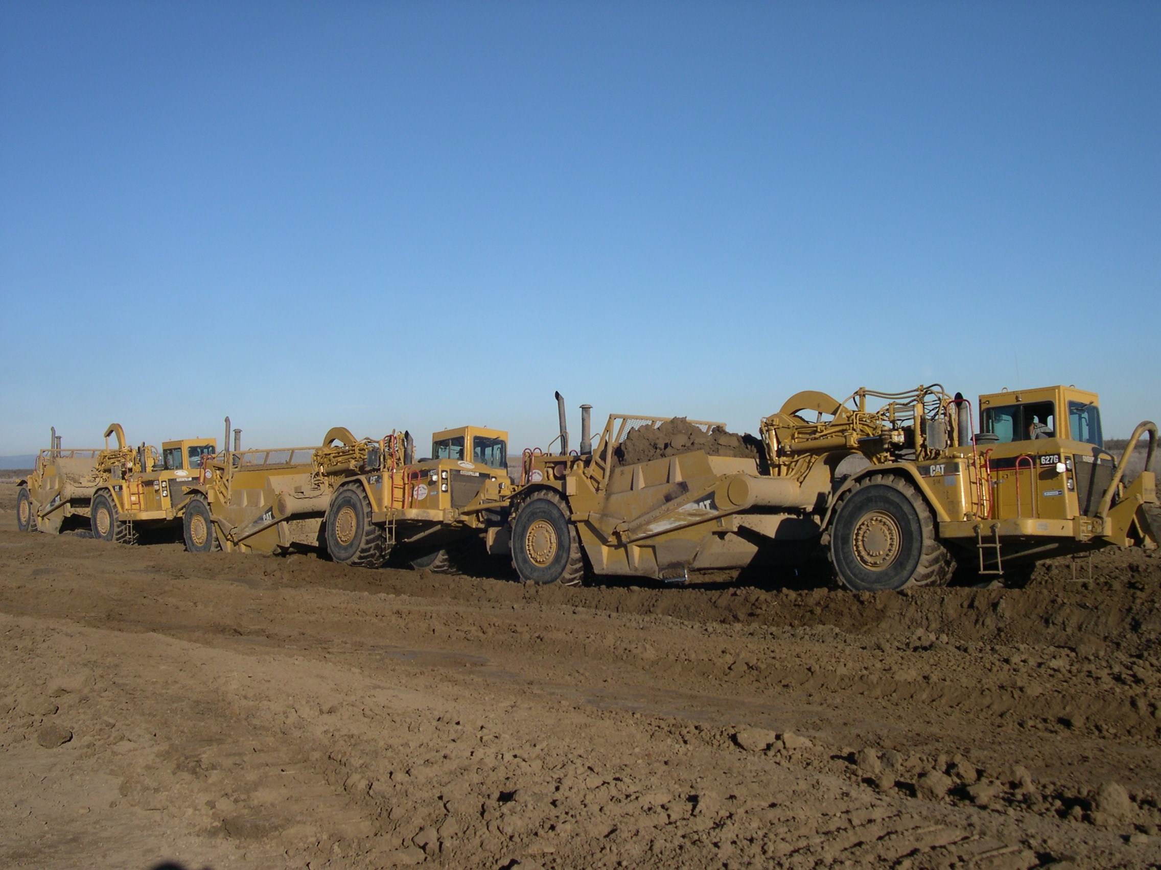 Scrapers Loading at Hamilton Wetlands