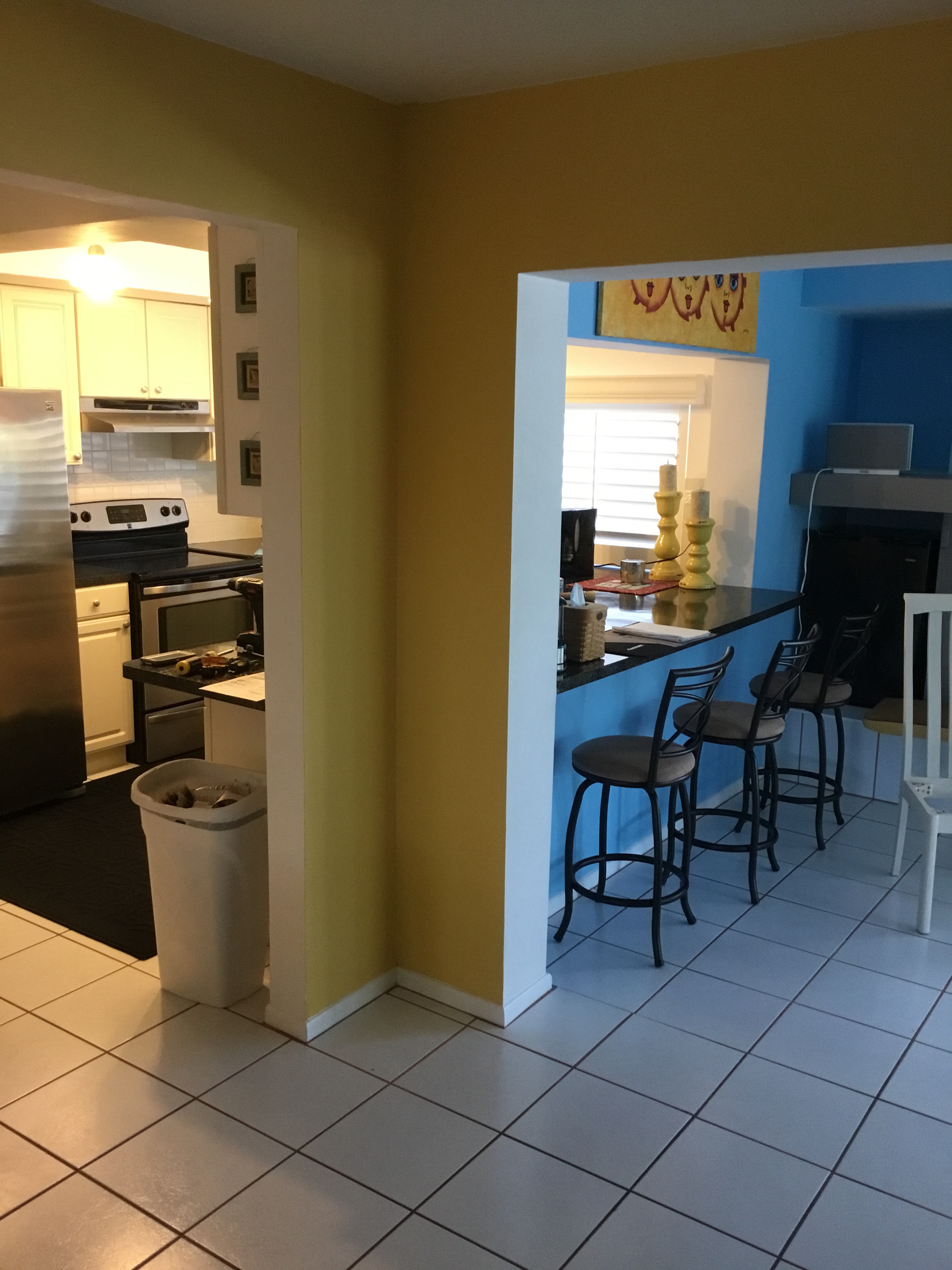 Kitchen/dining room before.