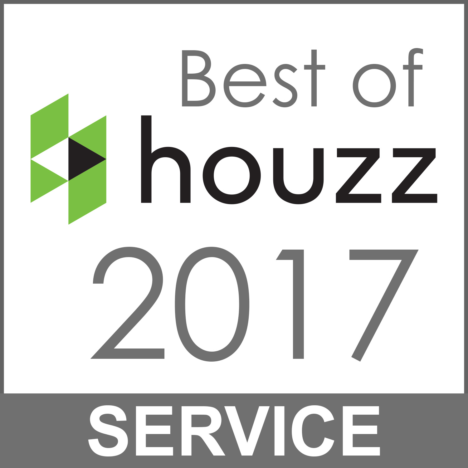 Best of Service - 2017 Awarded to DCI Home Improvements