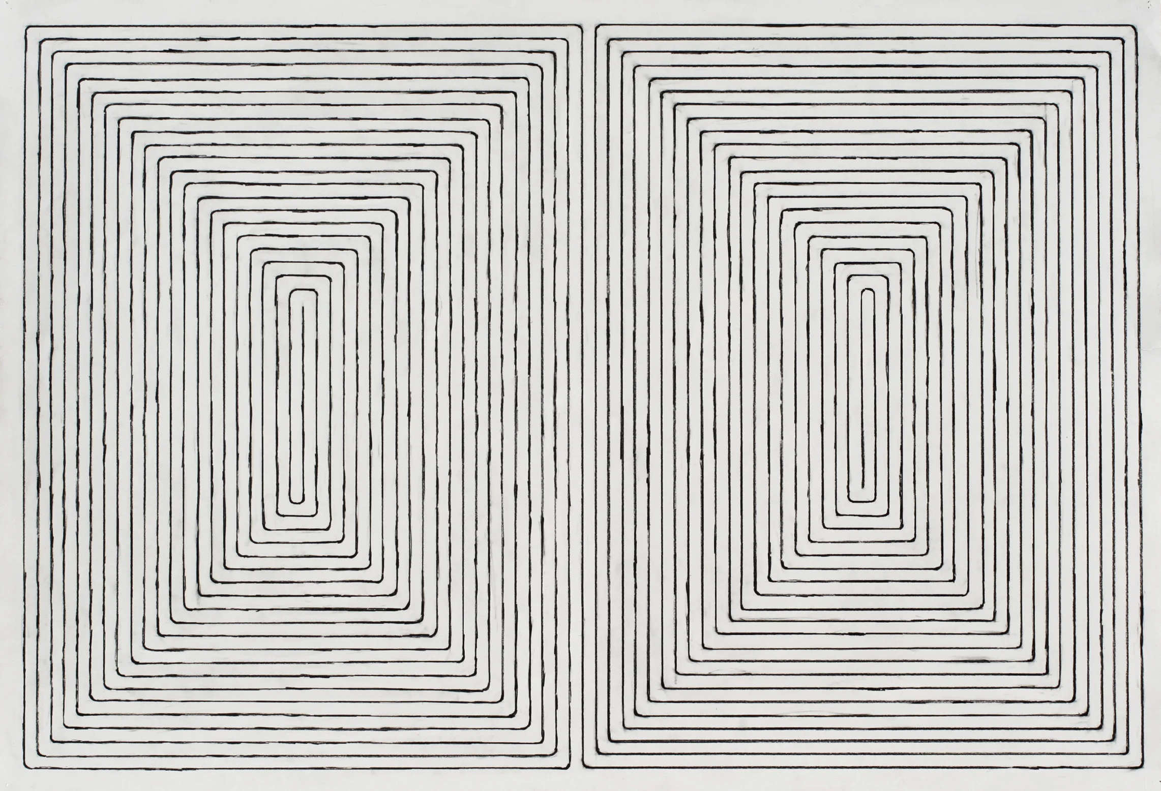 Optic Drawing #39, 2014, 32x44, graphite on paper