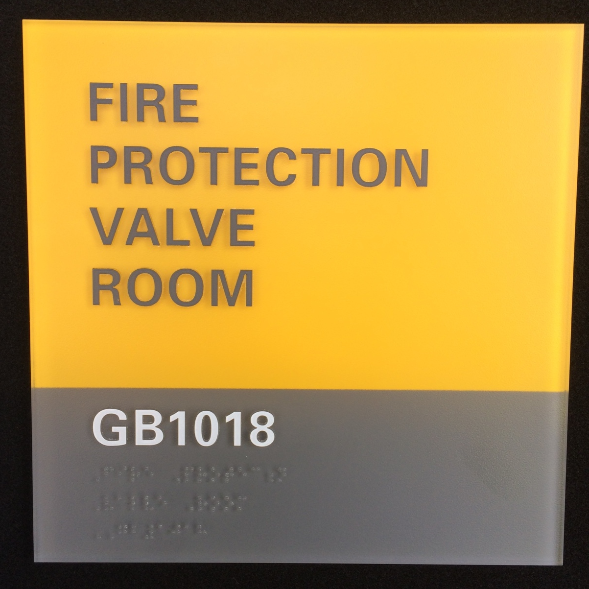 DURA-press fire protection tactile sign