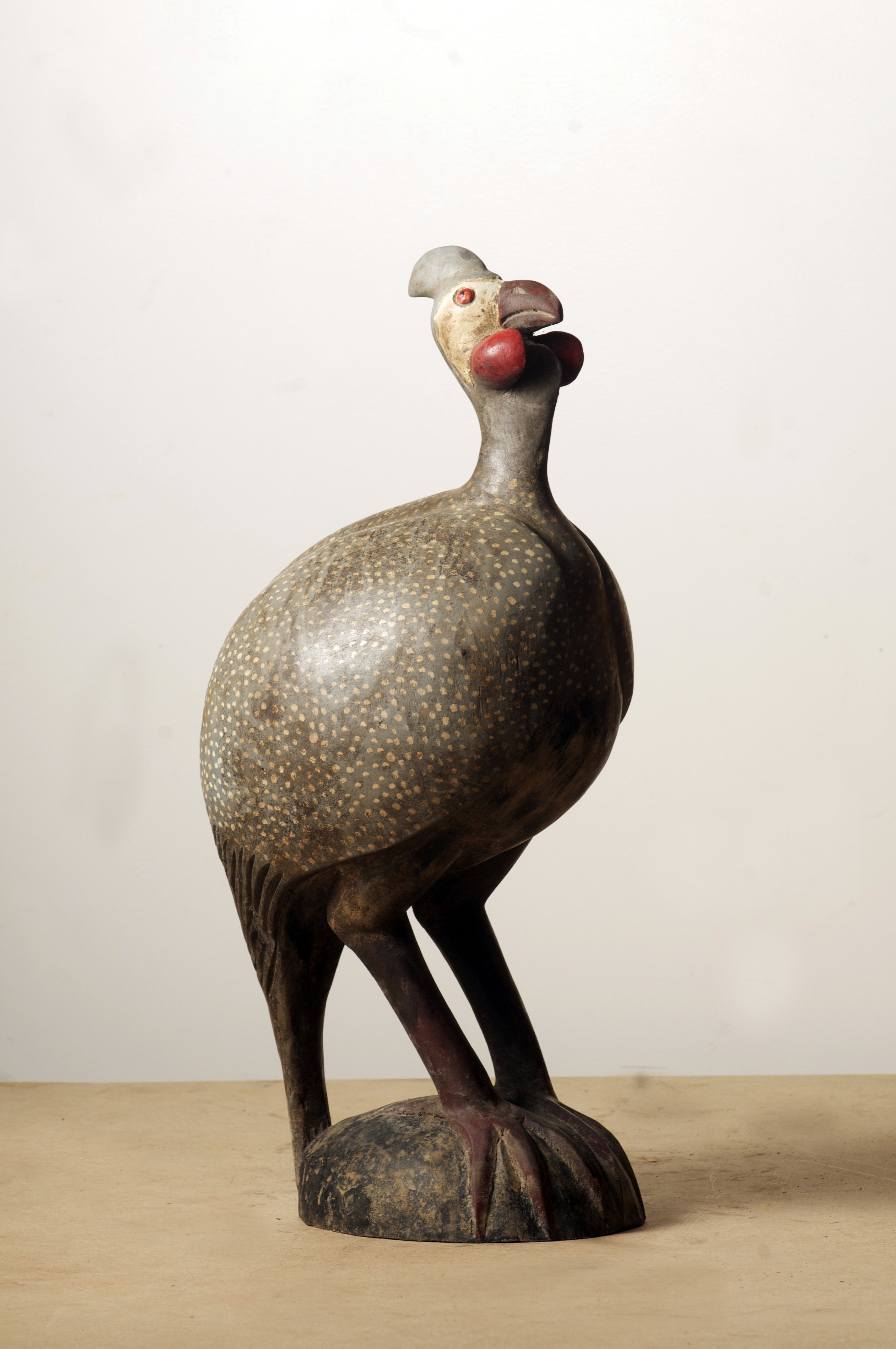 Carved Guineafowls, Cote  D'ivoire. Height 20.5 inch.Pp. $250.00.jpg