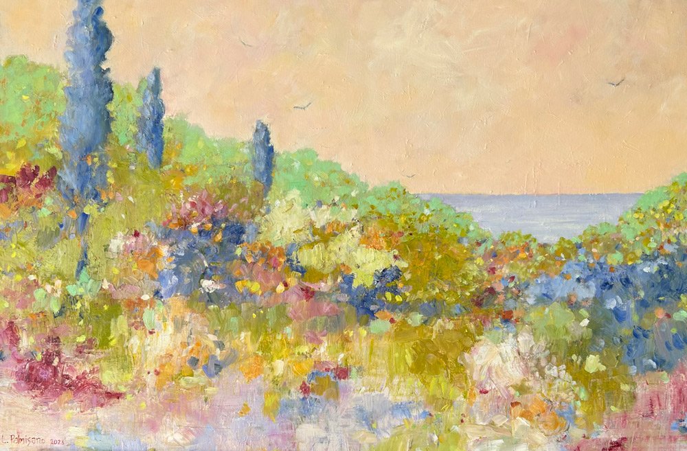   Vue de Mer   , Oil on Canvas, 36X24 $3000  