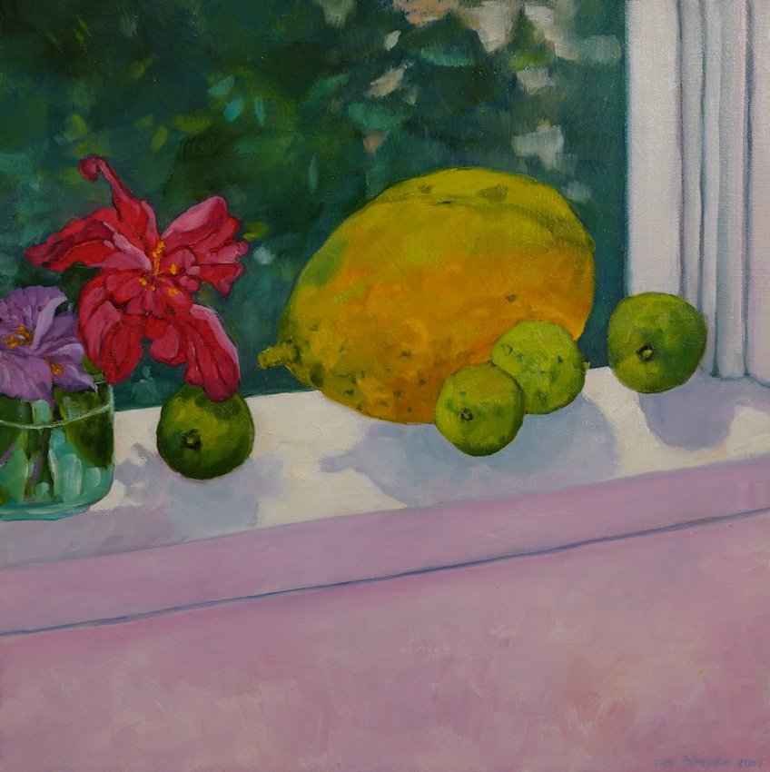    Summer Delights,    Oil on canvas, 16×16 $1400  