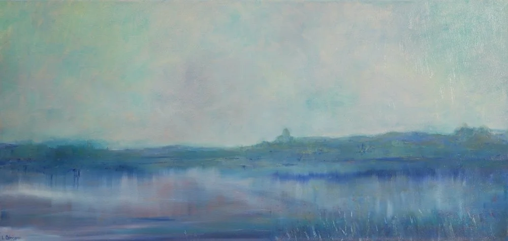    Evening Voices   , Oil on canvas, 42×20 $2400  