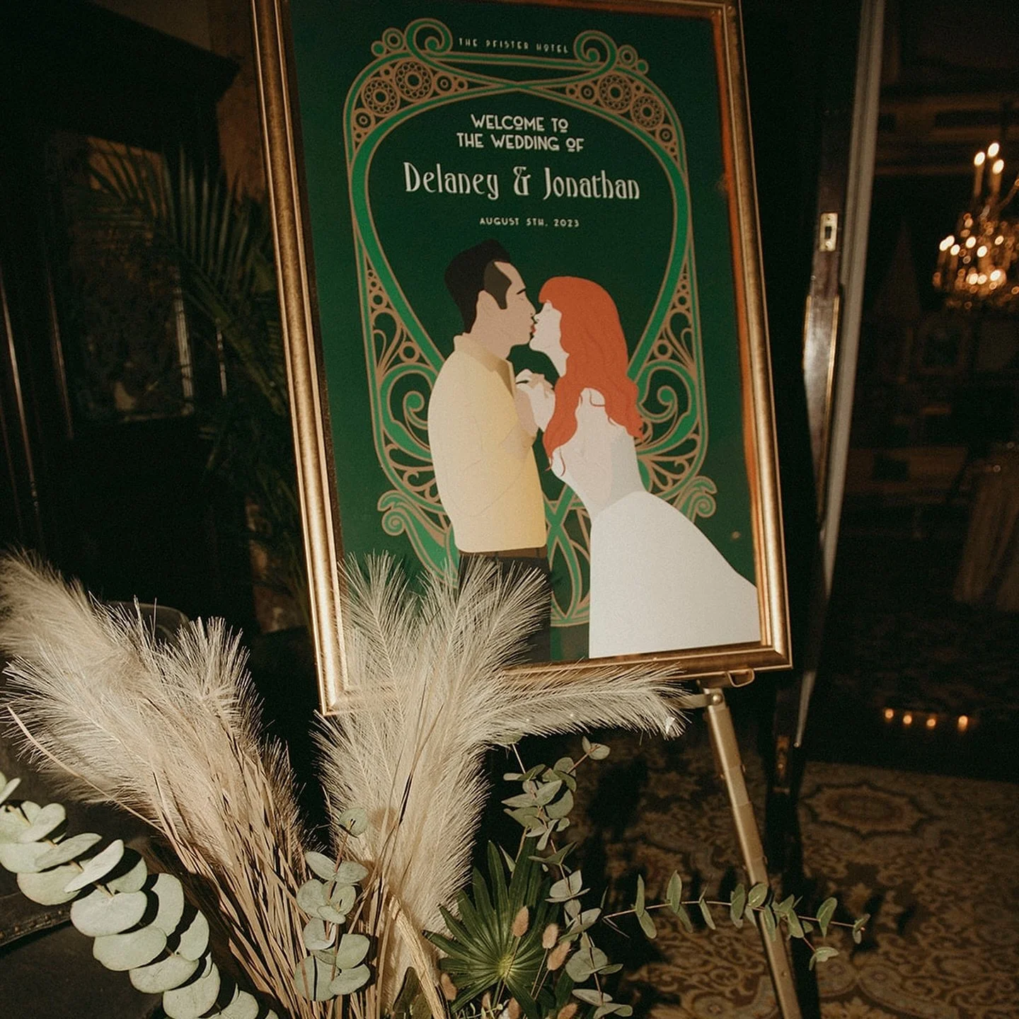 When a graphic designer becomes a bride, every detail is a work of art. From the invitations to the signage including welcome sign , table names, seating chart display, and Tarot card reading signs, her creative touch made this wedding a masterpiece!
