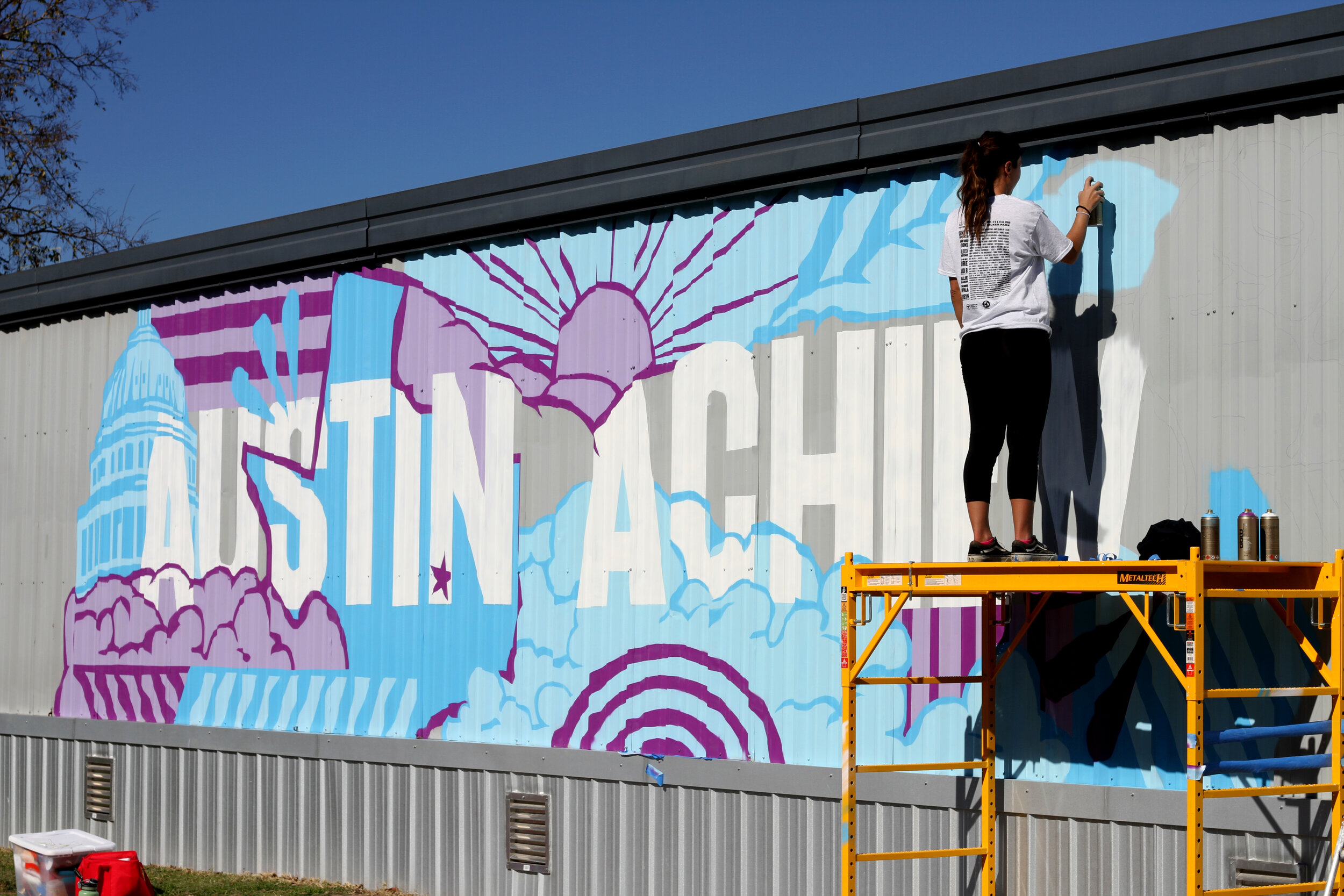 Austin Achieve Middle School Mural (8x35ft) — Phoebe Joynt