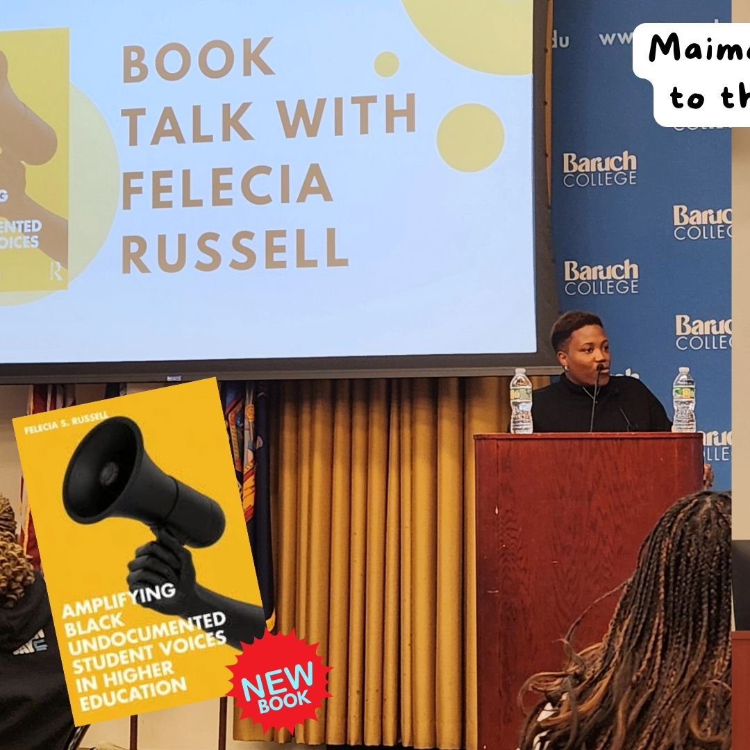 ✨️Book Talk Event 1 at Baruch College ✨️

This book talk was so insightful and important.

Dr. Felecia Russell wrote &quot;Amplifying Black Undocumented Student Voices In Higher Education&quot; 📖 as a call to action for all of us doing immigrant jus