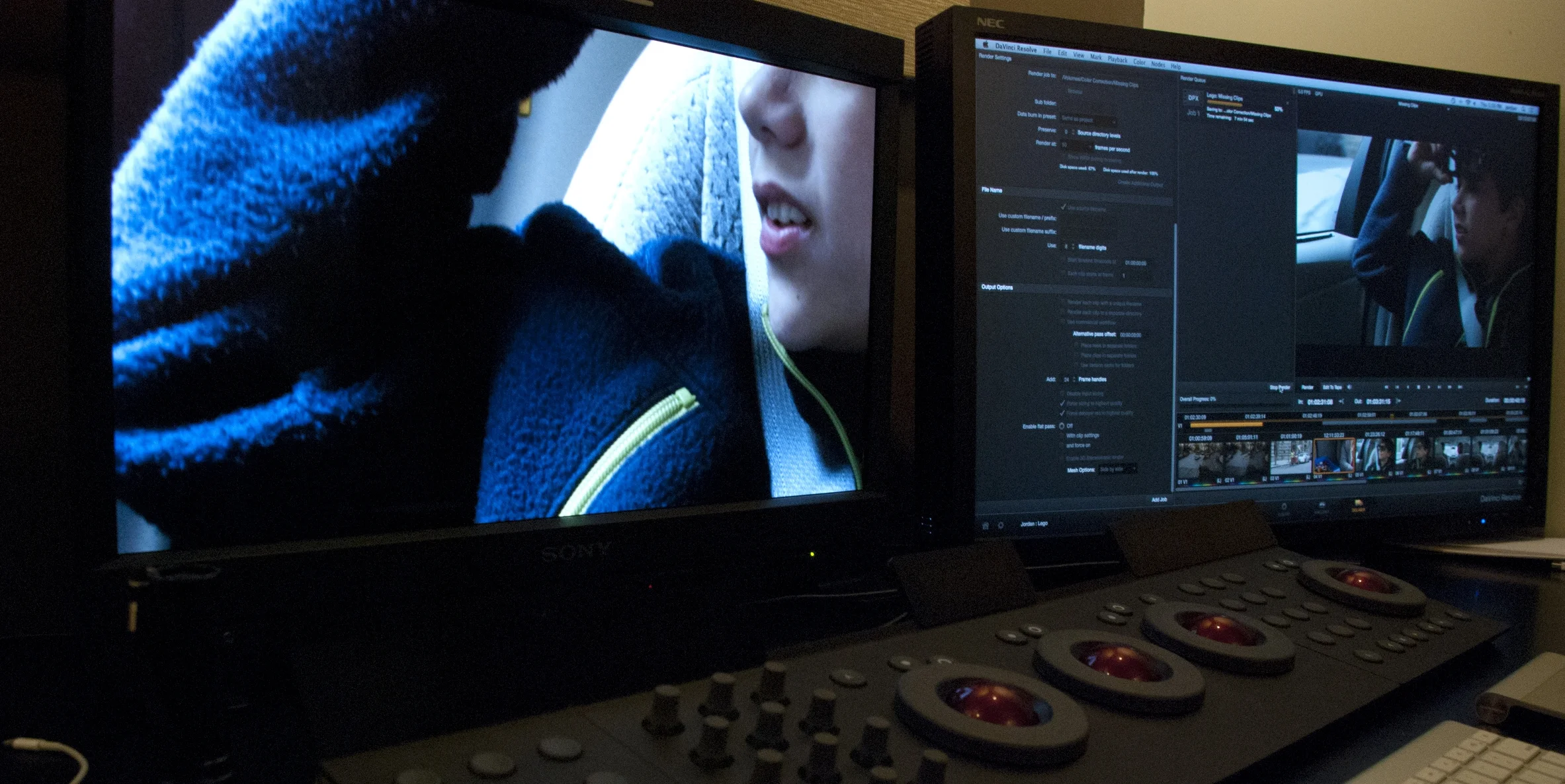 Color grading feature film in Dubai