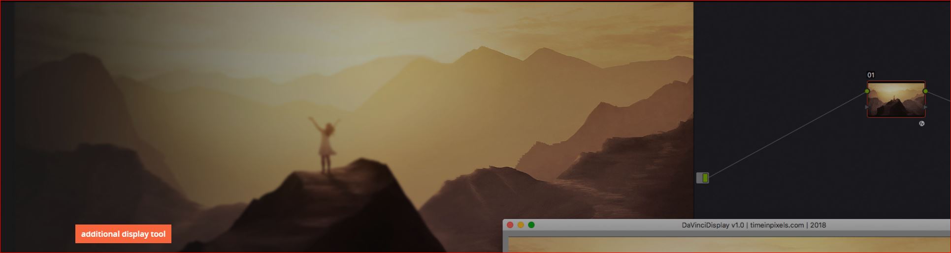 Davinci Display for external monitor without using extra hardware