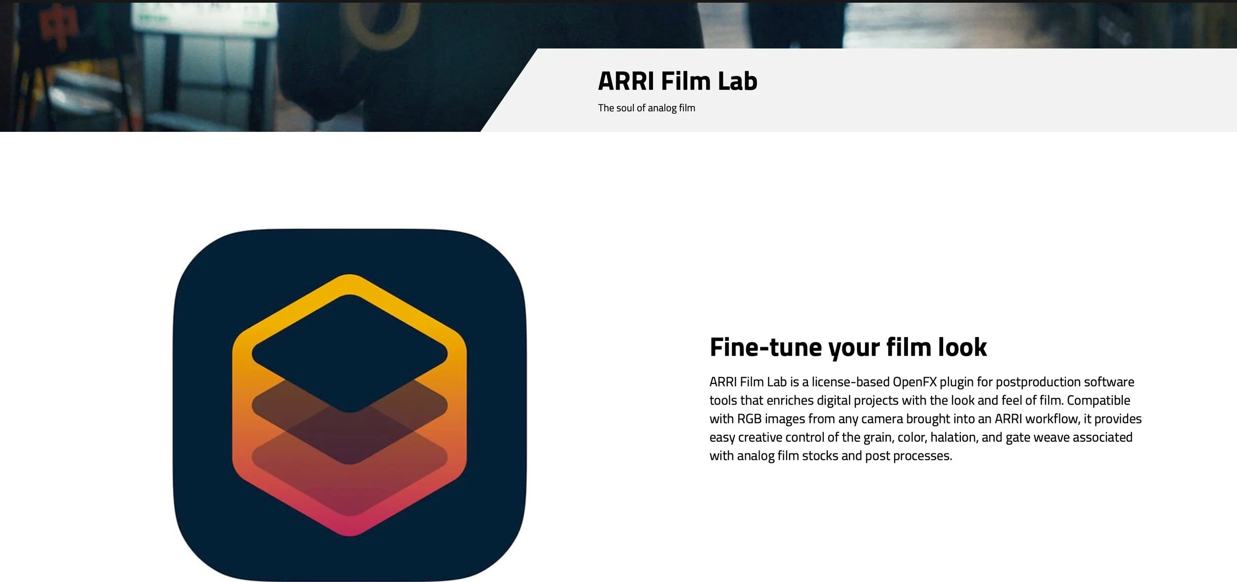 How to create a film look? Arri Film Lab