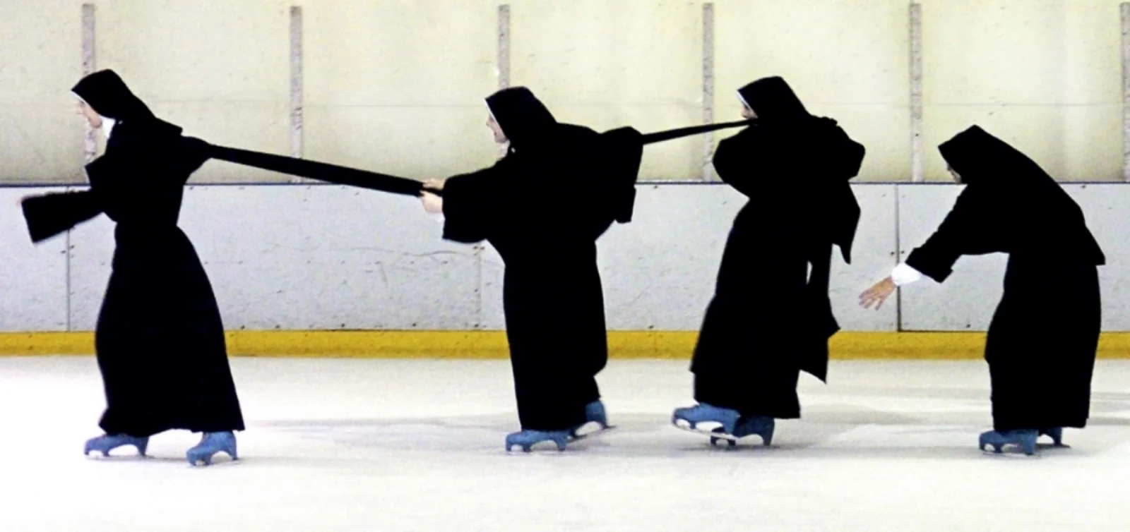 Sisters of the Norwood and Minnesota convents of the Daughters of Mary, Mother of Our Savior, congregation ice skate at the Northern Kentucky Ice Center, Friday, Nov. 26, 2004..