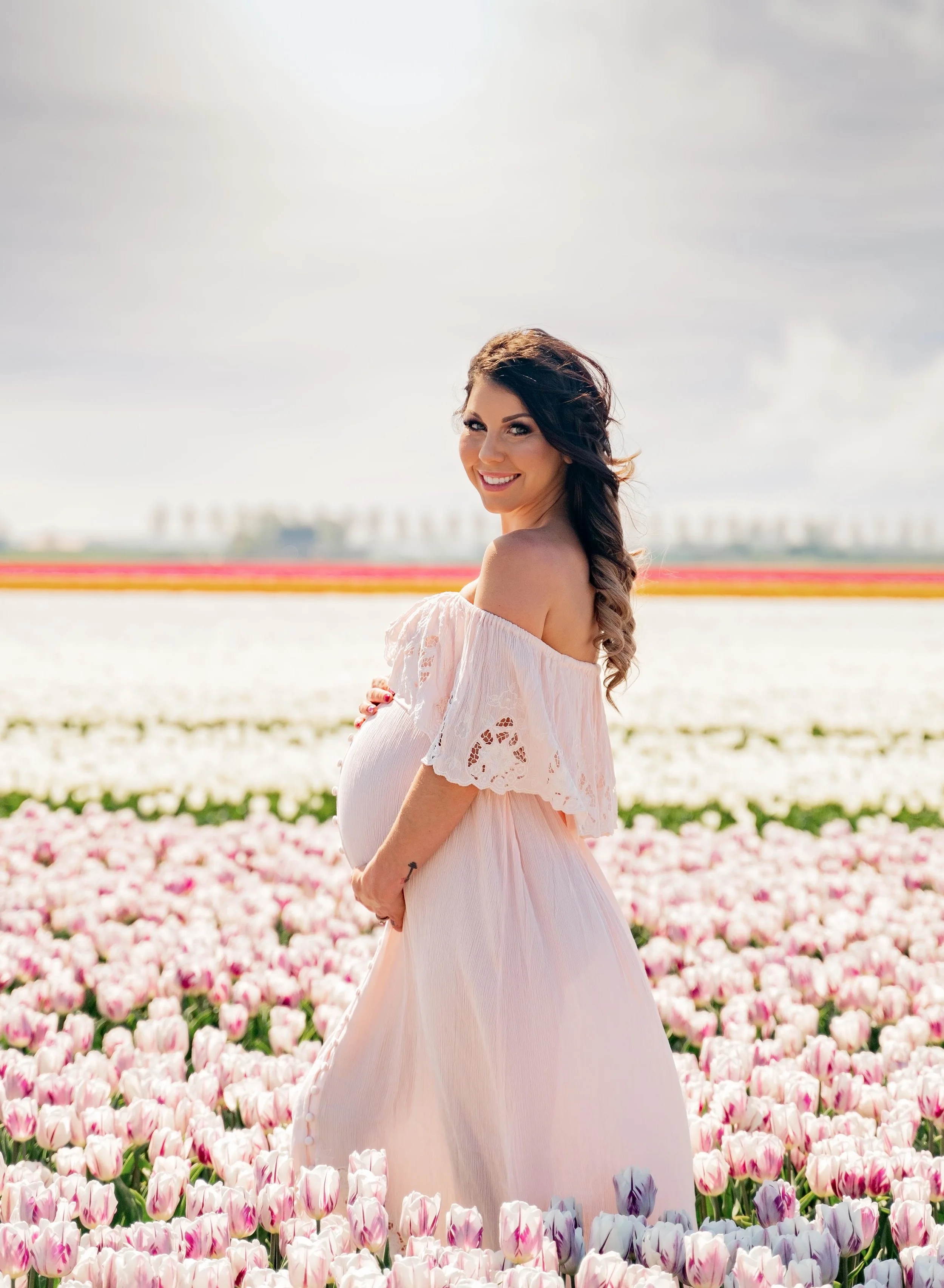 ramstein kmc couple photography in tulip fields in Netherlands