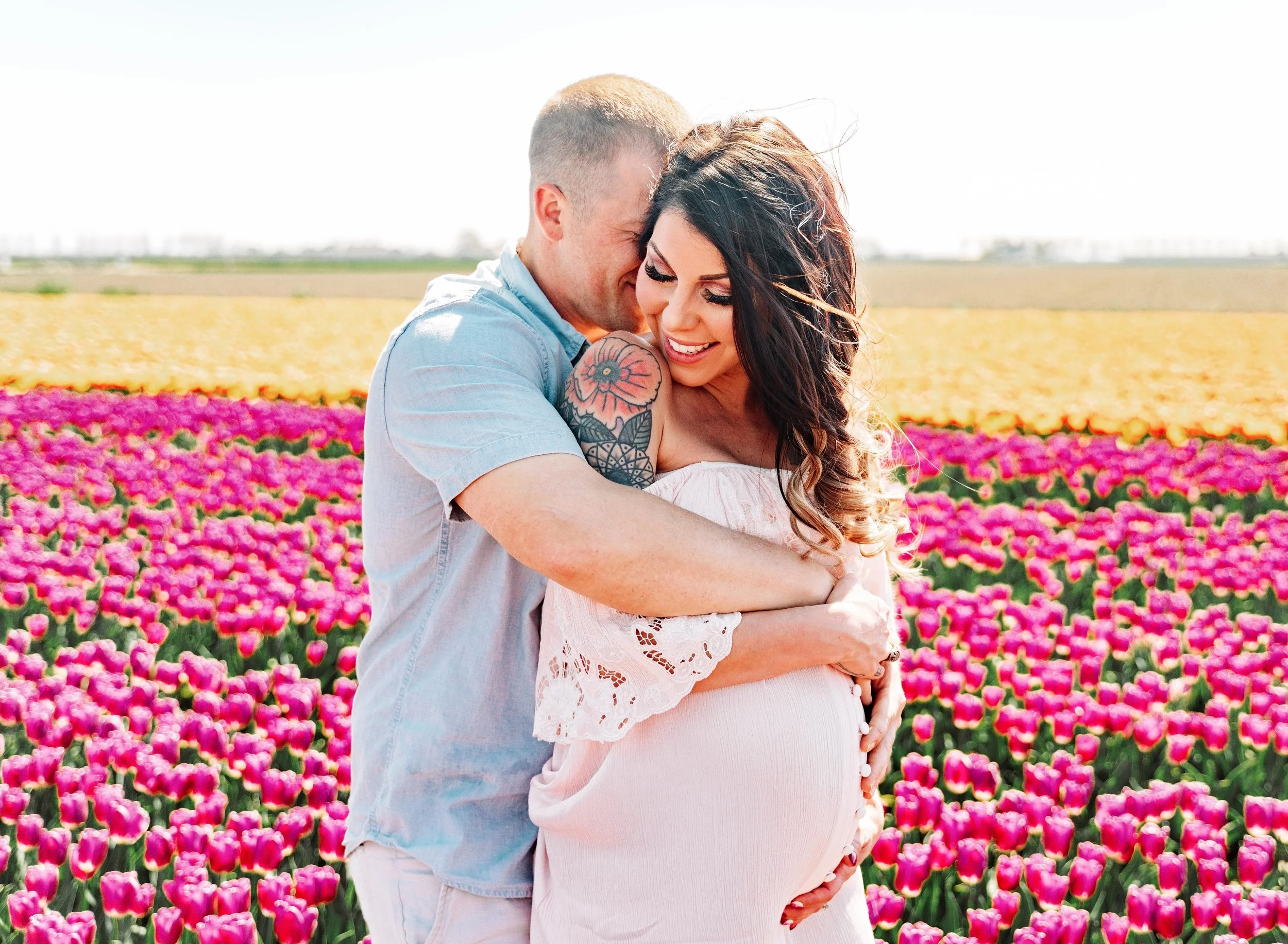 ramstein kmc couple photography in tulip fields in Netherlands