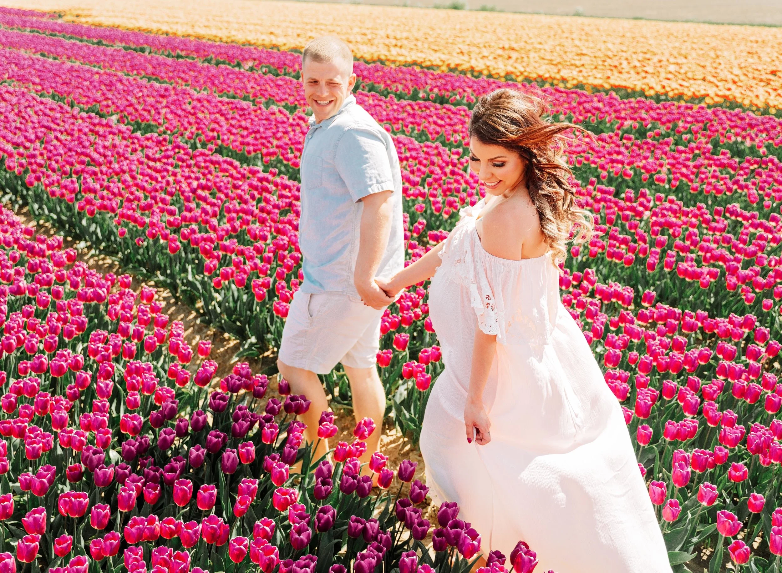 ramstein kmc couple photography in tulip fields in Netherlands