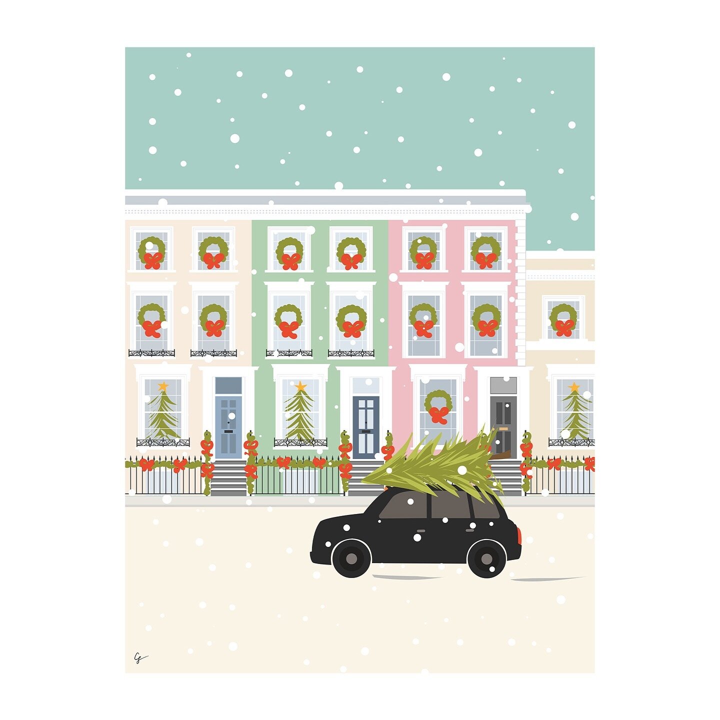Merry Christmas 🎄 from Notting Hill, London 💂&zwj;♀️ 

Shop this print [ link in profile ]