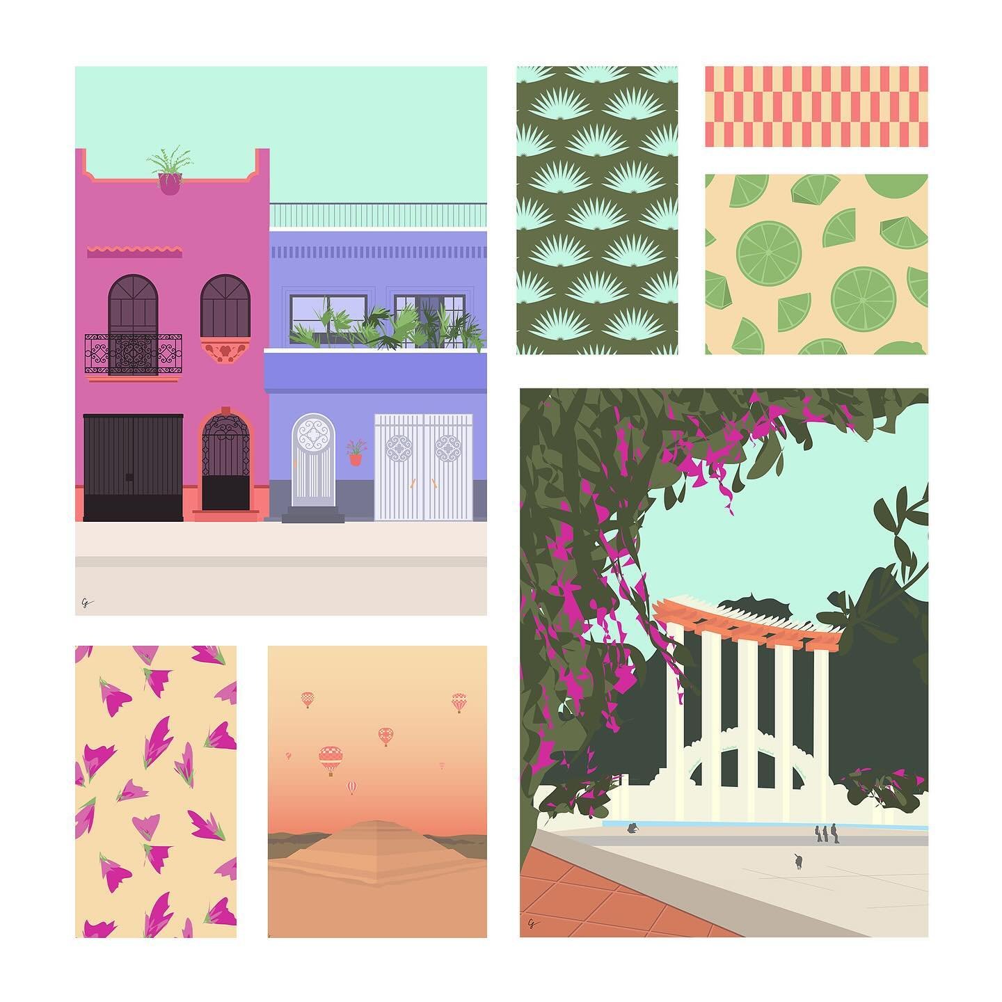 Collections [ inspired by colorful Mexico City ] Agave, limes, bougainvillea&hellip;

#artlicensing #surfacepatterndesign
