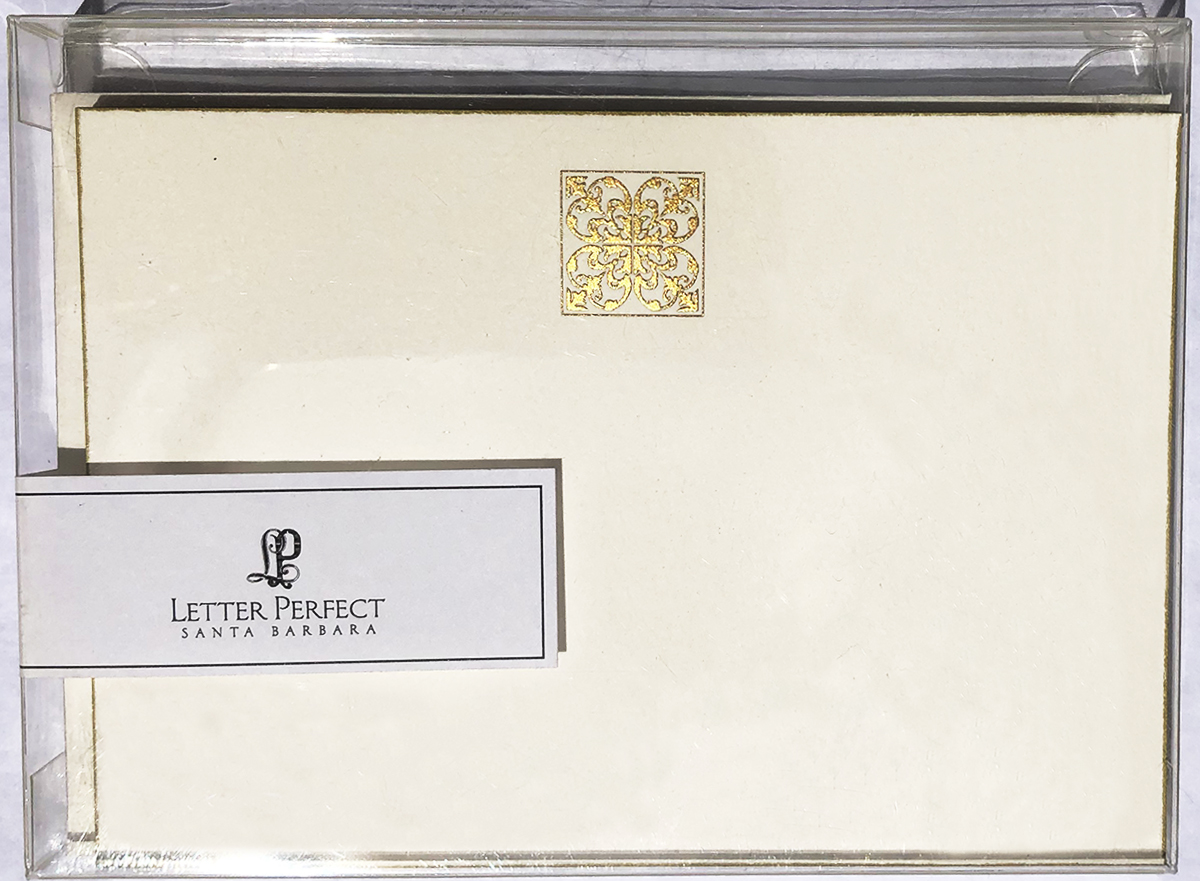 Mediterranean Tile Card in Gold