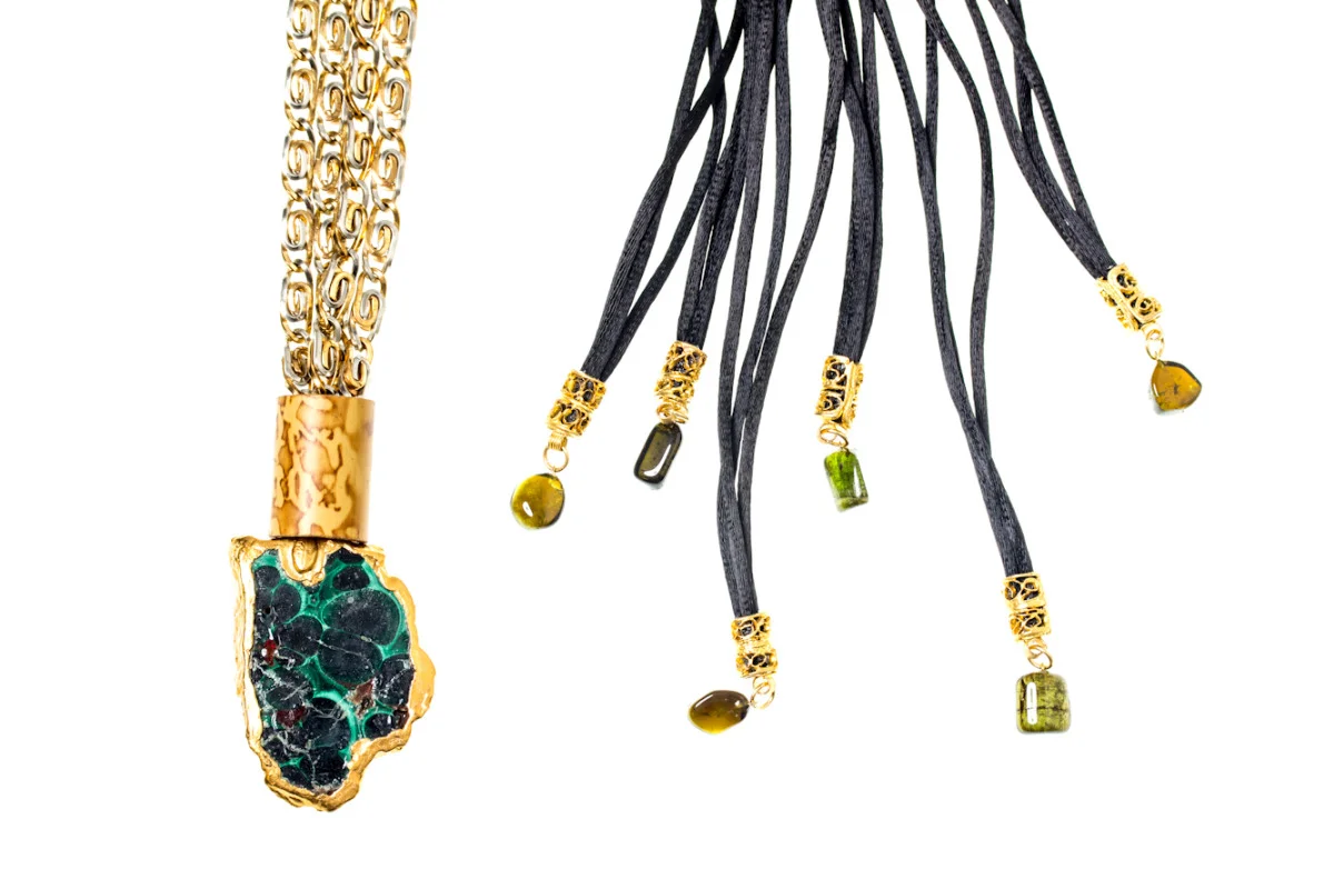 Malachite Braided Necklace
