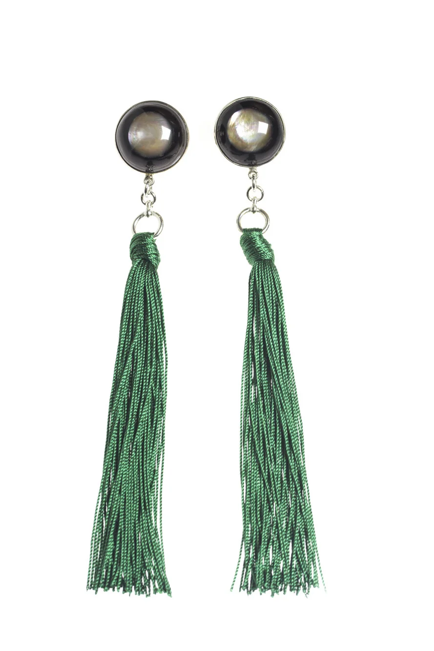 Buffalo Horn Tassel Earrings