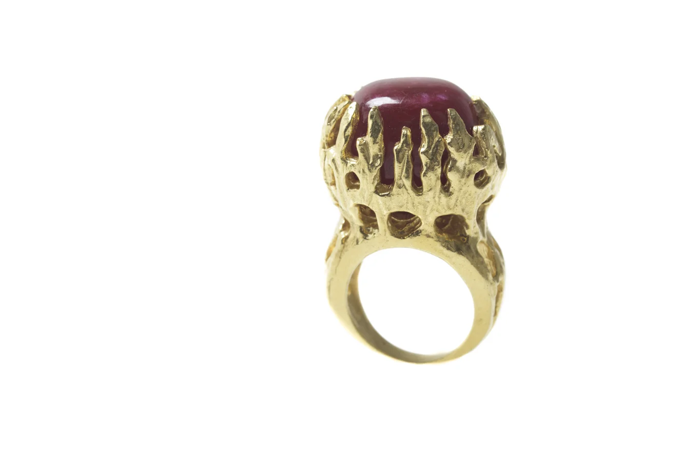Ruby Corundum Talon Ring