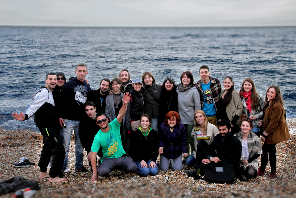 Simply Human project Lyme Regis beach, Dorset 2012.